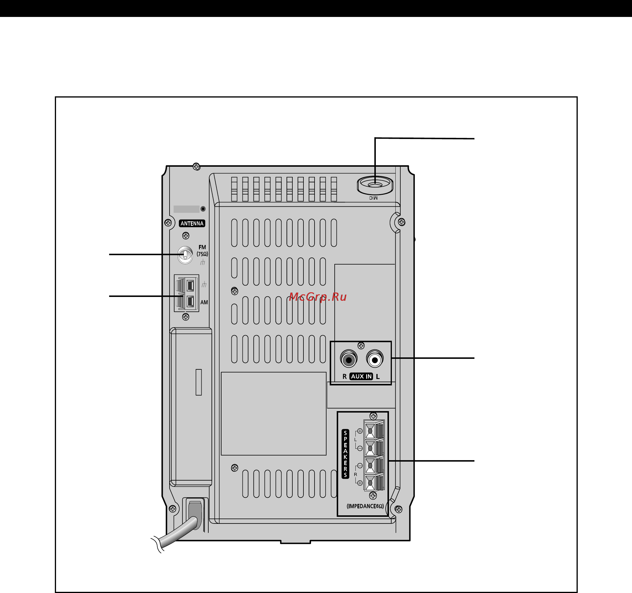 Samsung MM-C6 [6/24] Вид задней панели