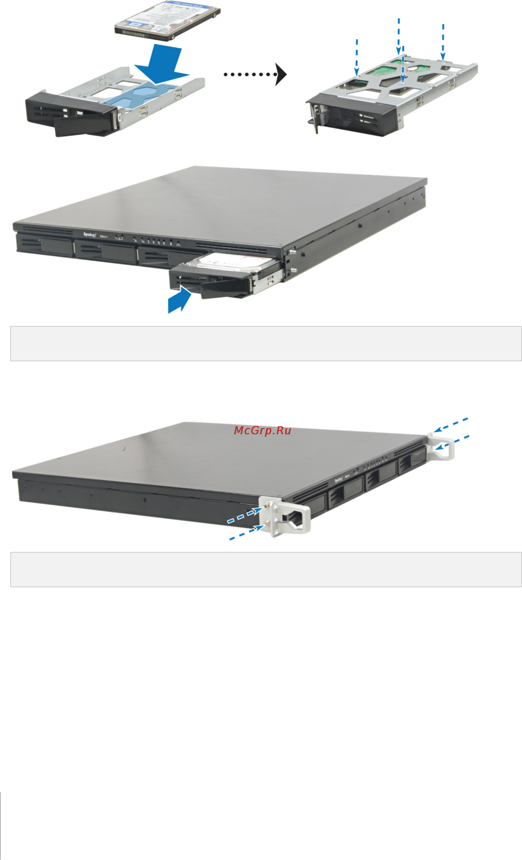 Synology Rack Station RS411 [6/18] Глава 2 установка оборудования