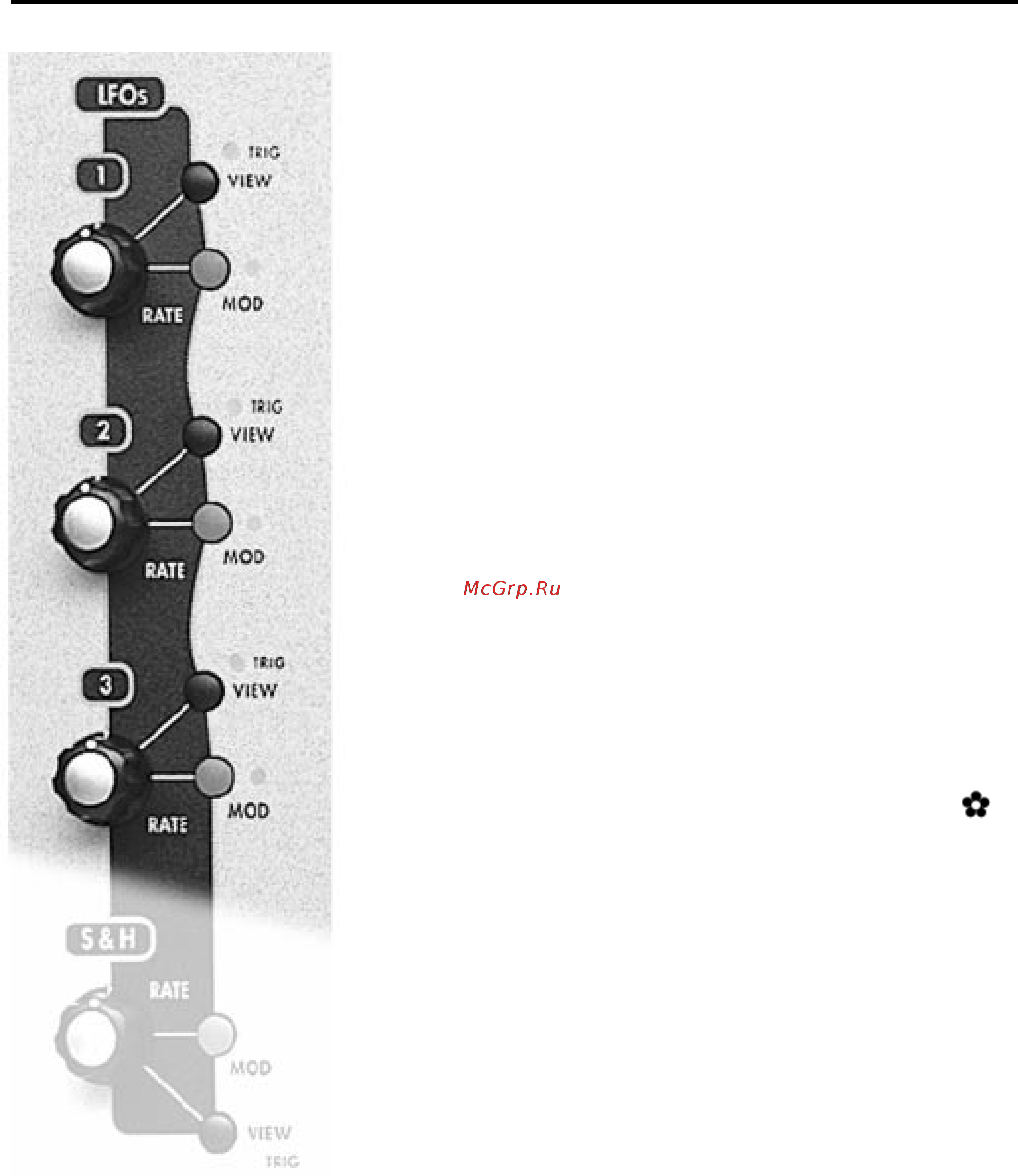Alesis ANDROMEDA [171/274] Ðàçäåë 7 ôóíêöèè ïðîãðàììû àñòü3 lfo âûáîðêè è õðàíåíèå è îáðàáîòêà