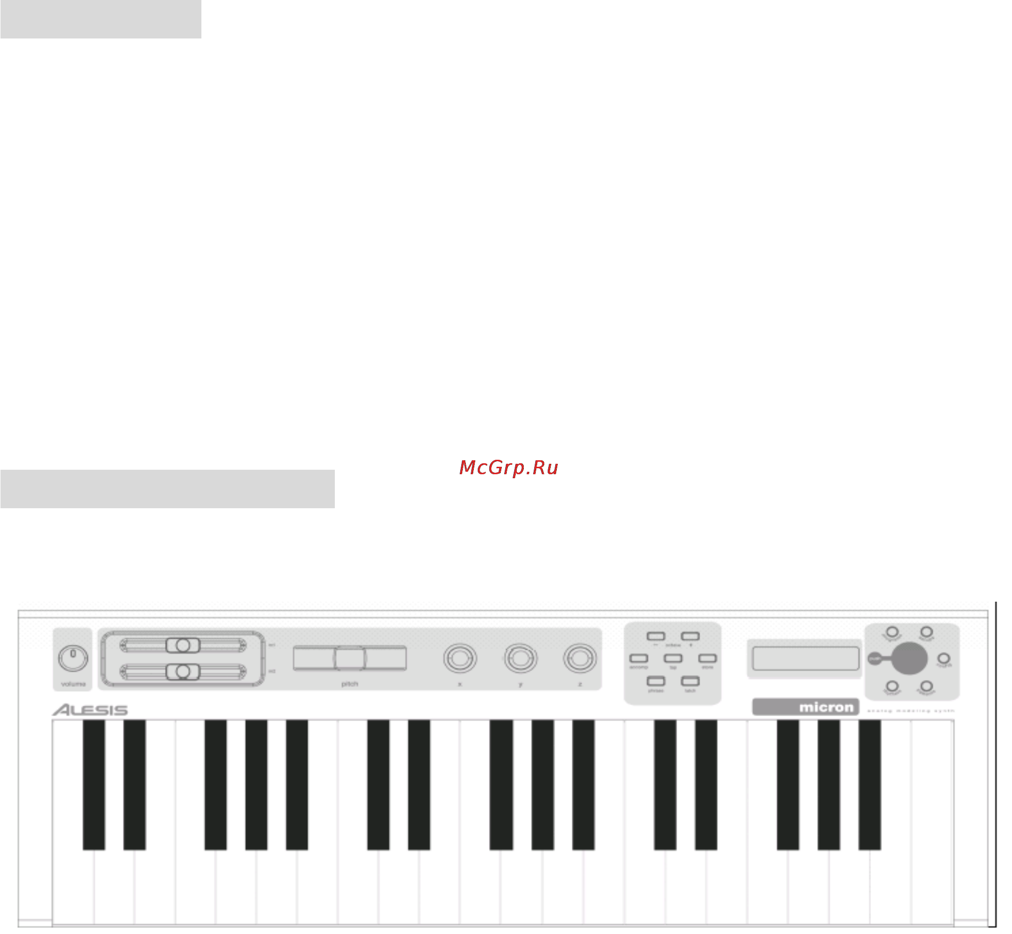 Alesis MICRON [13/119] Первый сеанс работы