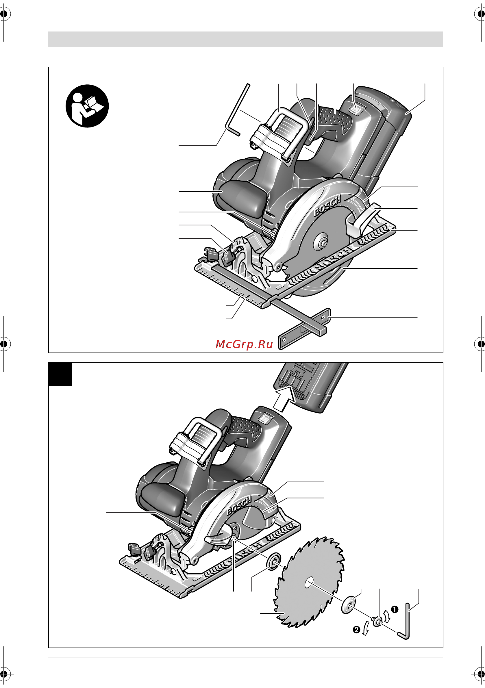 Bosch GKS 36 V-LI 0.601.673.R00 Инструкция по эксплуатации онлайн [3/349] 440
