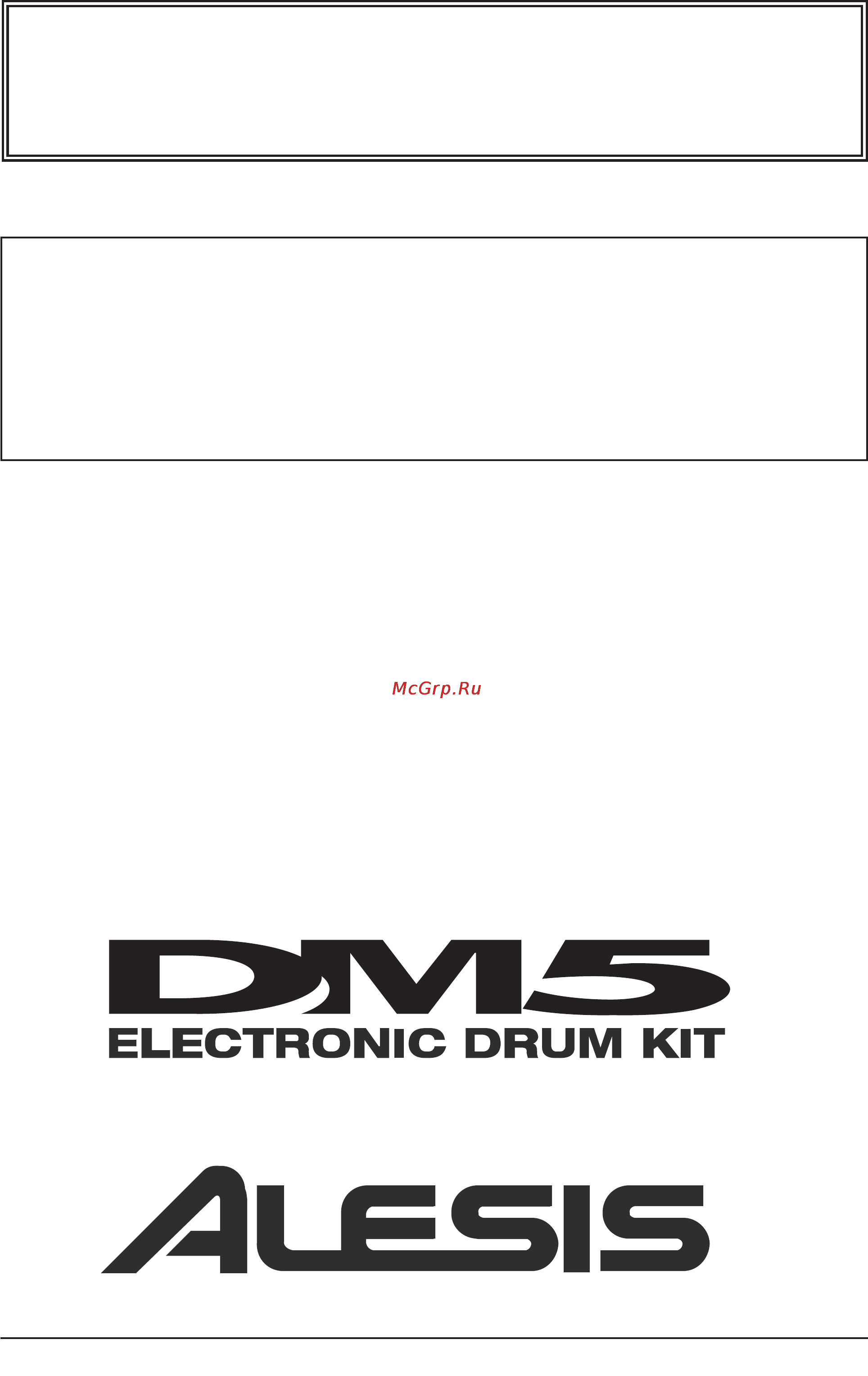 Alesis DM5KIT Инструкция по эксплуатации онлайн