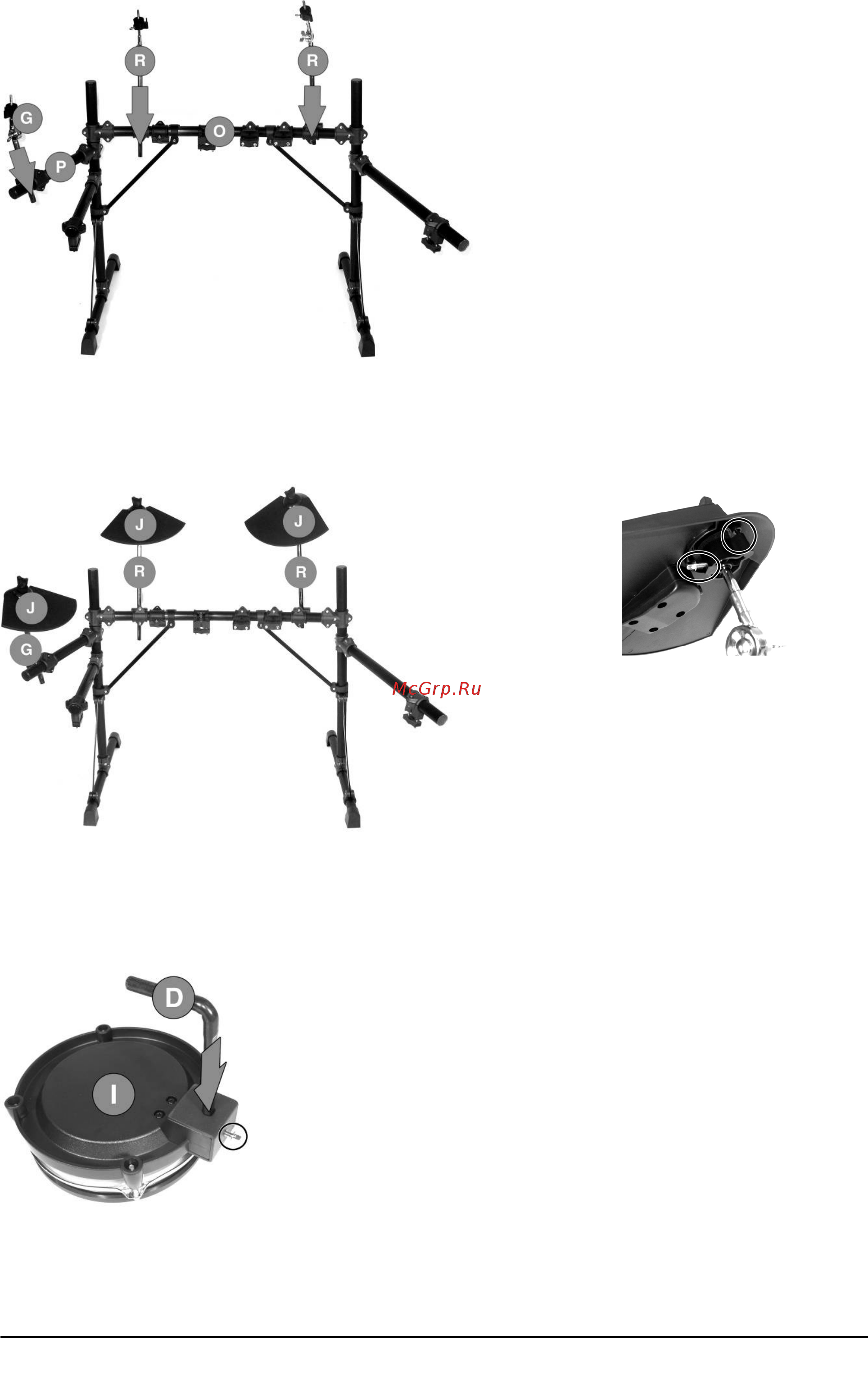 Alesis DM5PRO KIT С ТАРЕЛКАМИ SURGE [5/8] Сборка пэдов барабанов