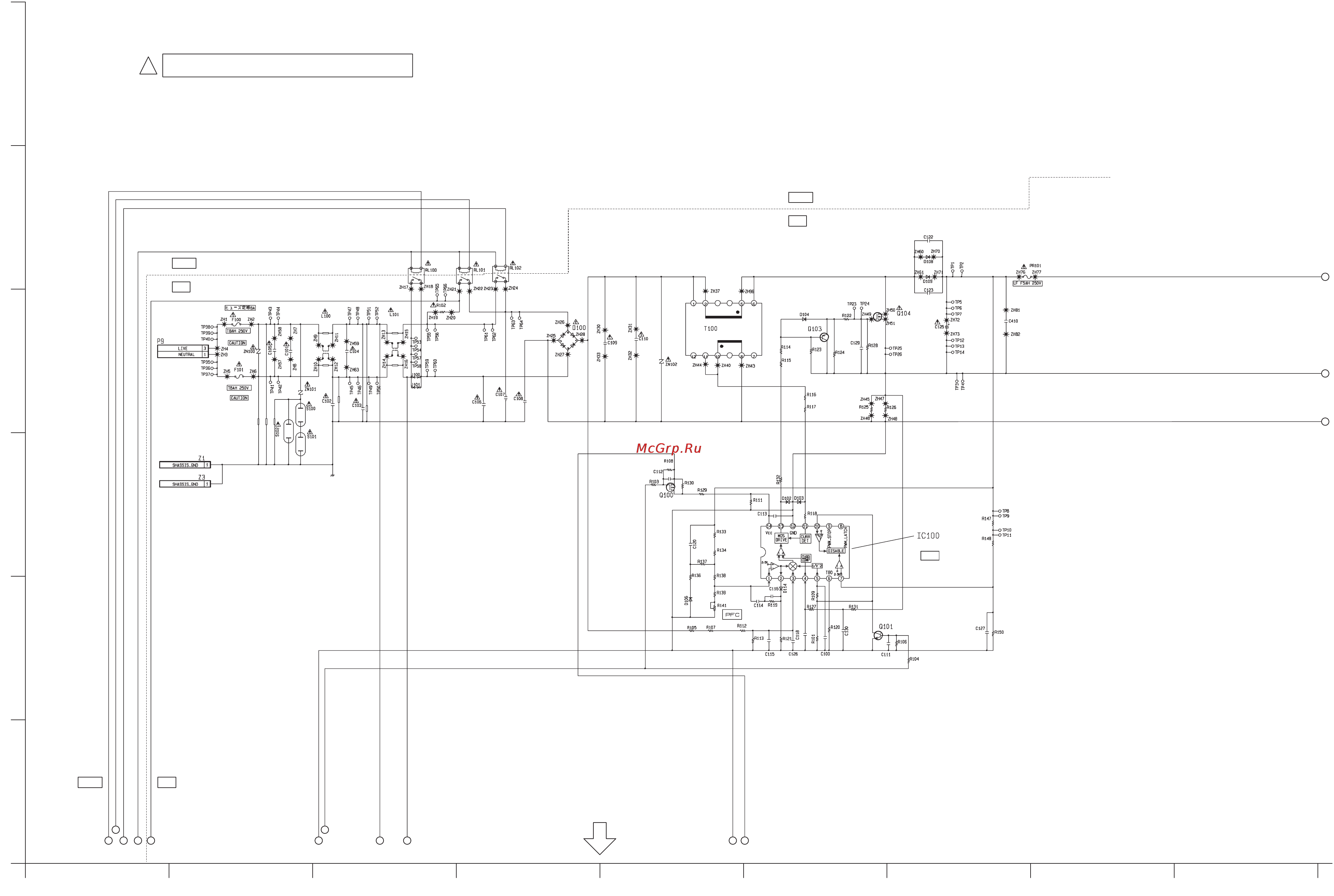 Panasonic TX-PR42U20 [42/117] P board 1 4 schematic diagram