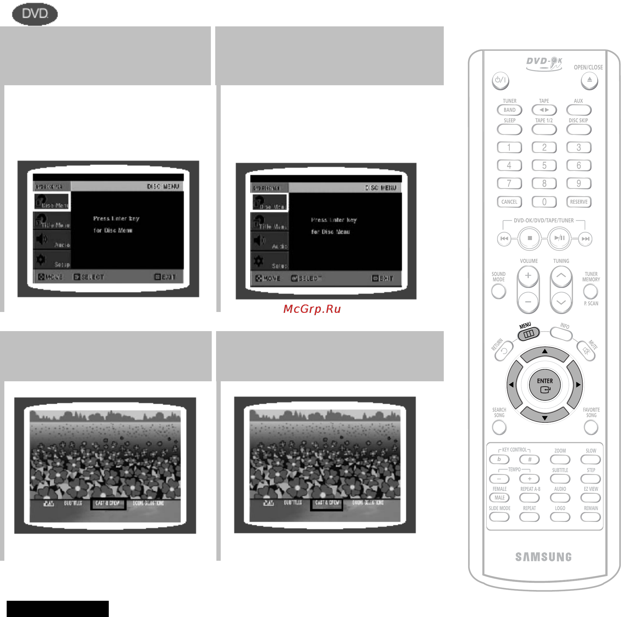 Samsung MAX-KT65 [31/81] Использование меню диска