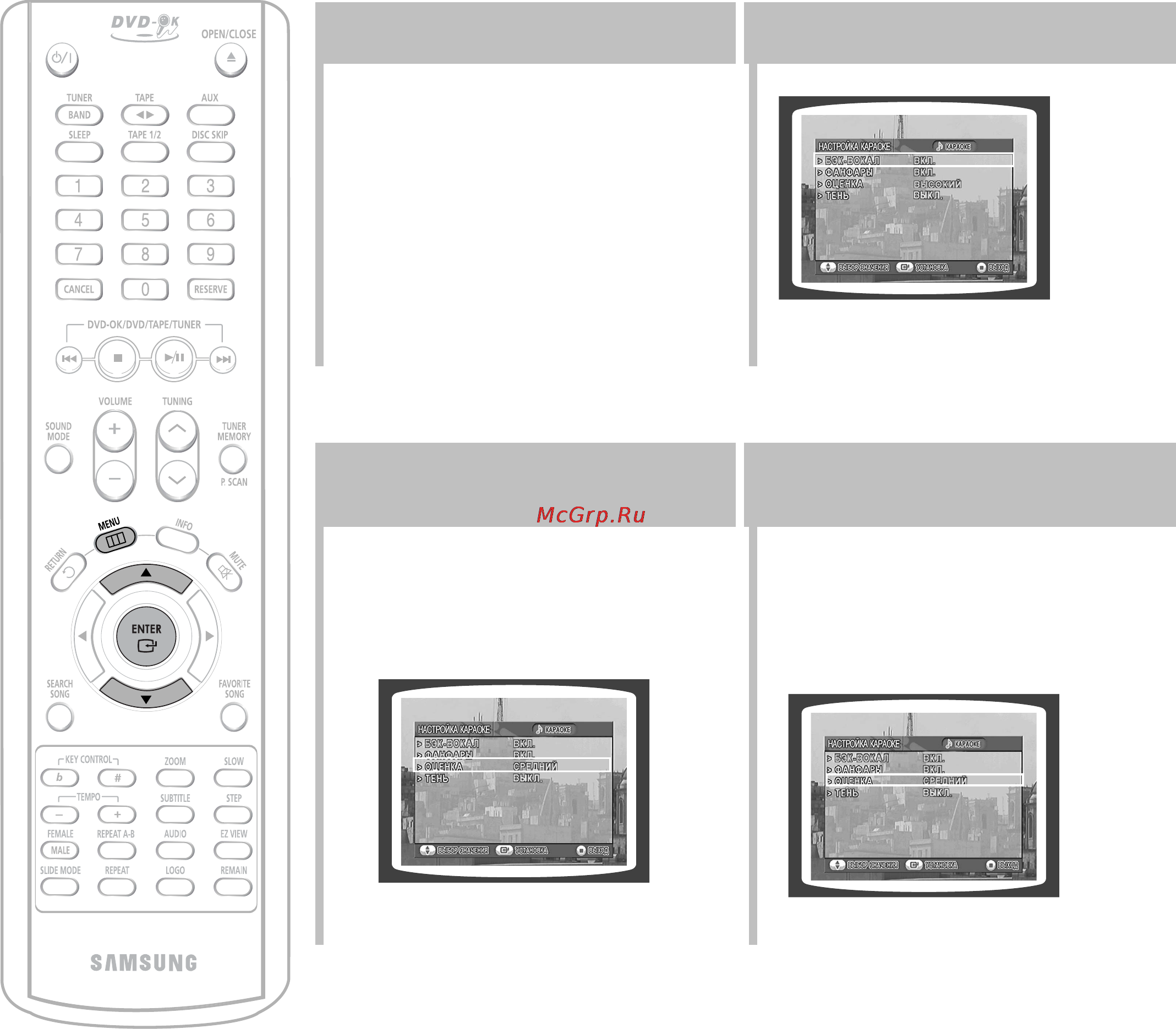 Samsung MAX-KT65 [58/81] Настройка оценки