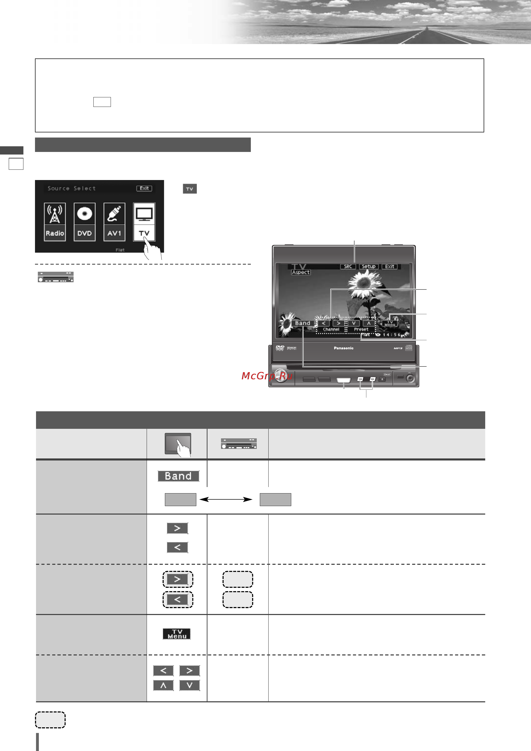 Panasonic CQ-VD5005W [26/64] Управление тв тюнеро