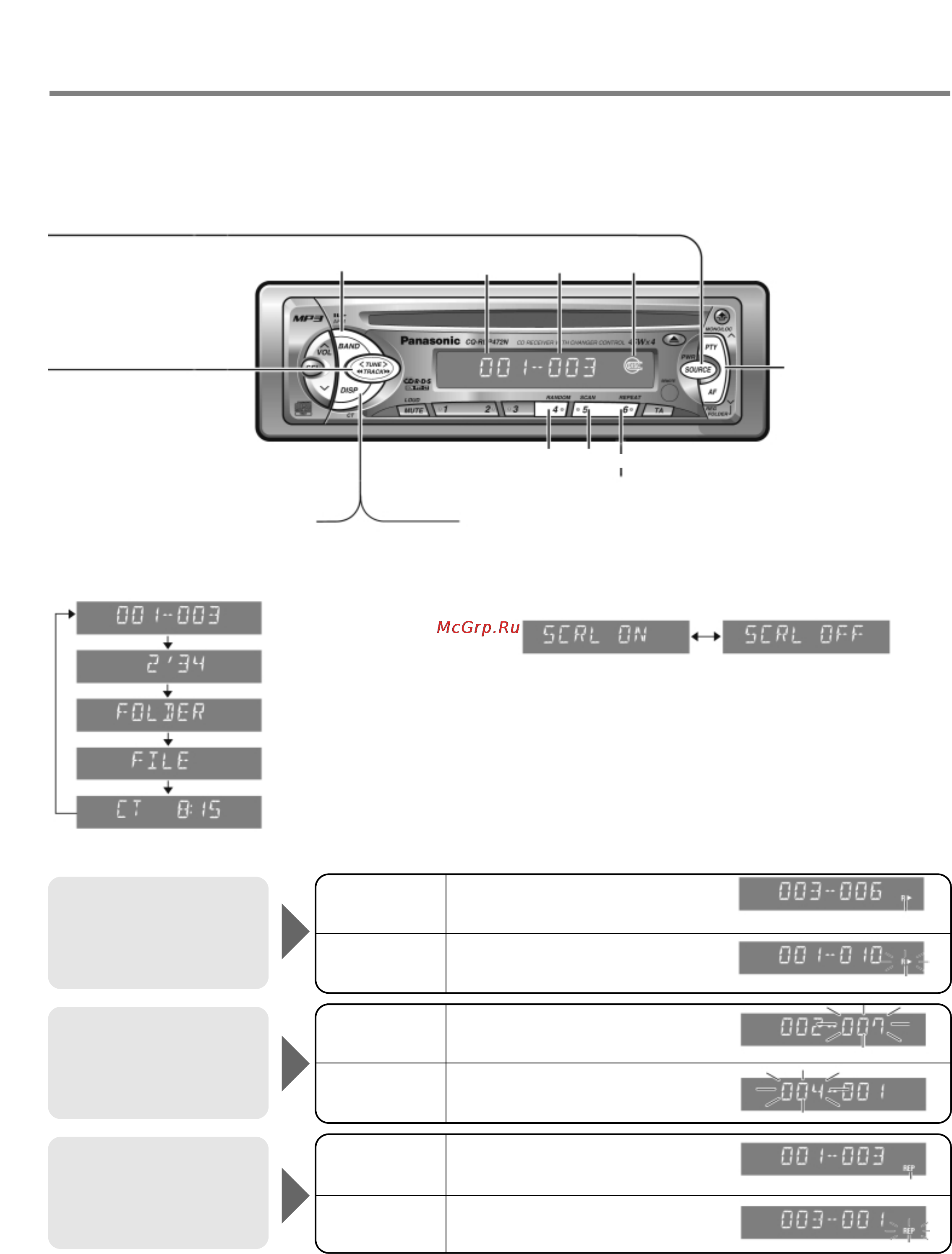 Panasonic CQ-RDP472N [17/36] Изменение индикации дисплея