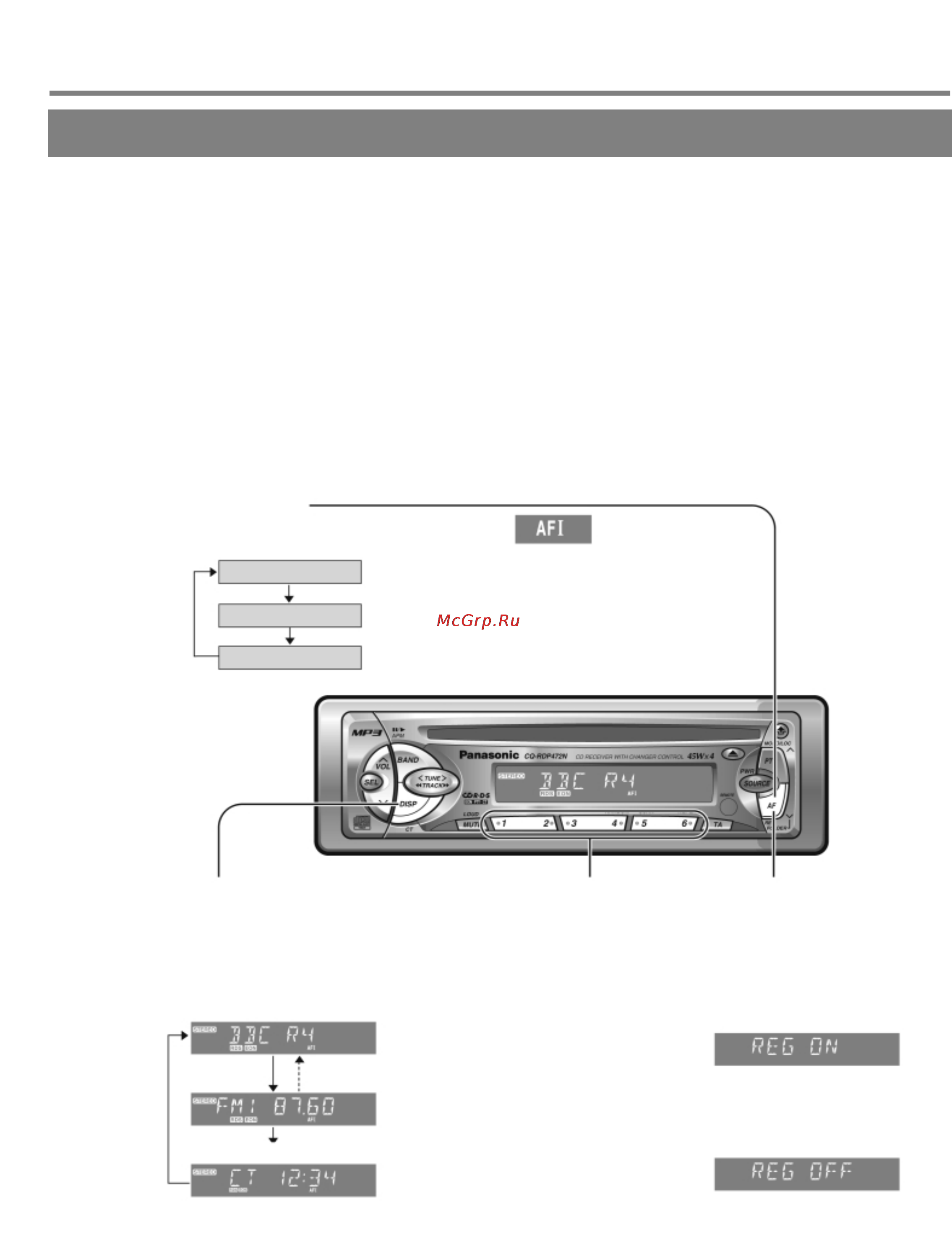 Panasonic CQ-RDP472N [9/36] Система радиоинформации rds