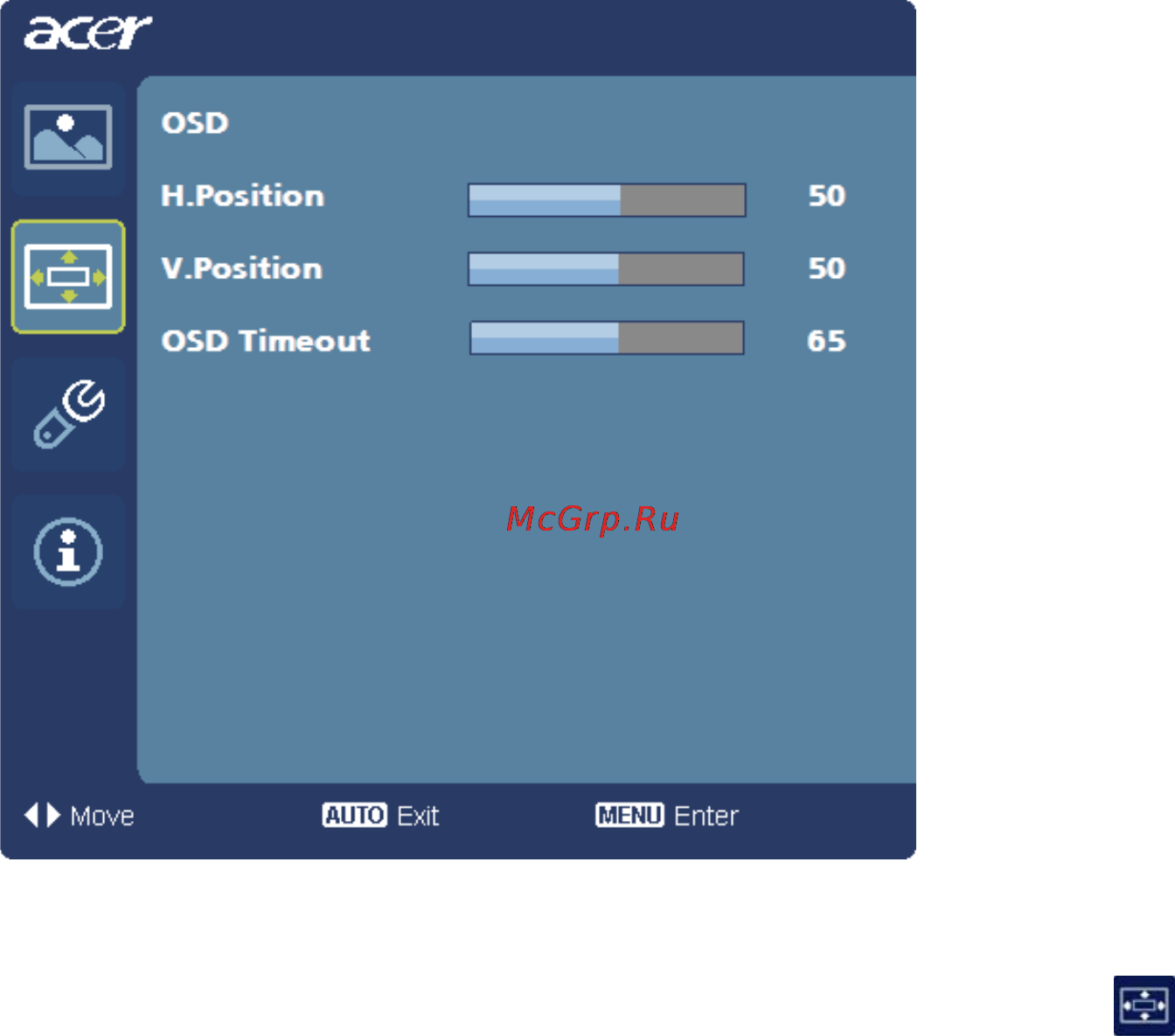 Acer S222HQLbd Инструкция по эксплуатации онлайн [23/29] 572