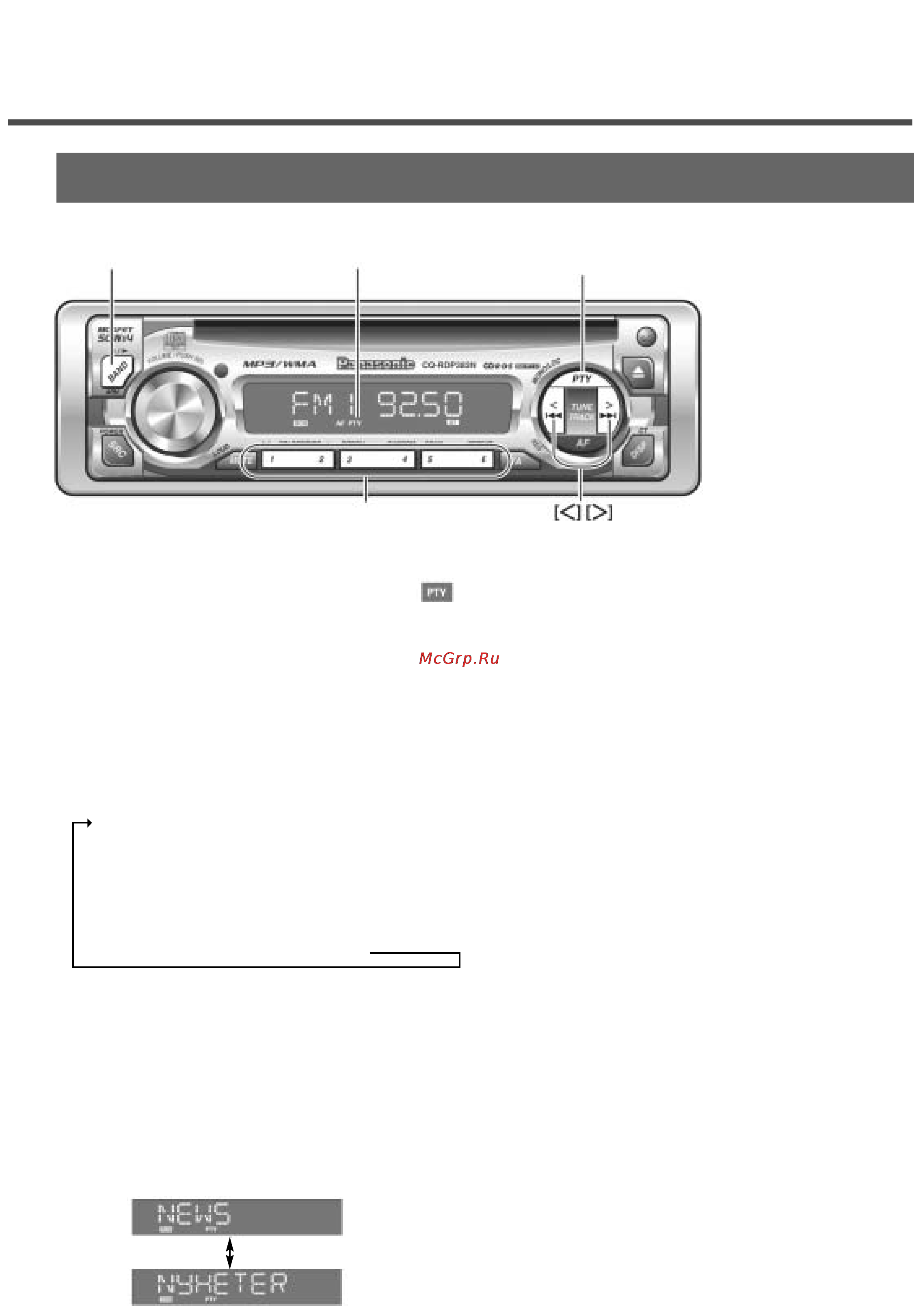 Panasonic CQ-RDP383N [11/38] Язык индикации pty