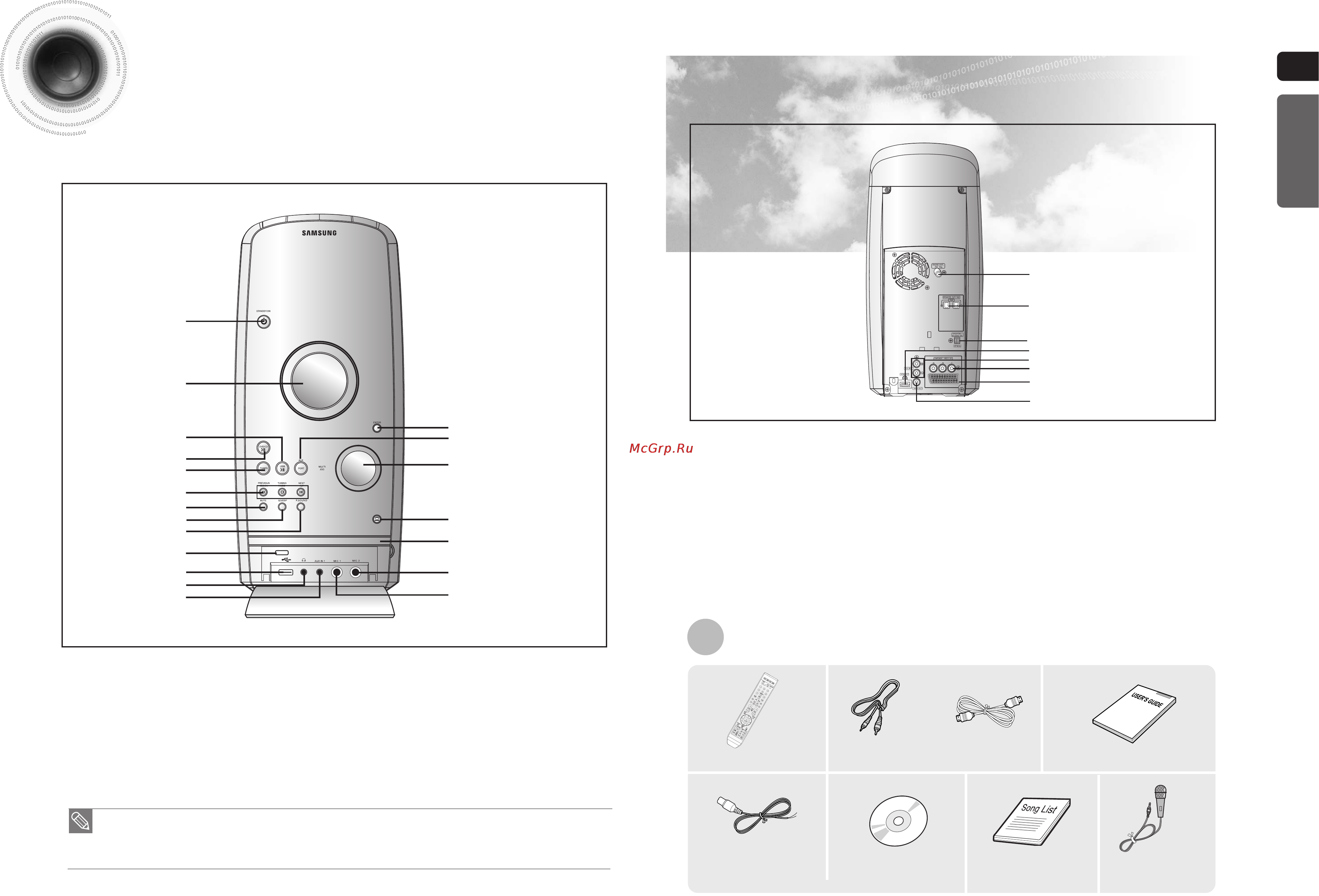 Samsung MAX-KA75 [5/42] Передняя панель