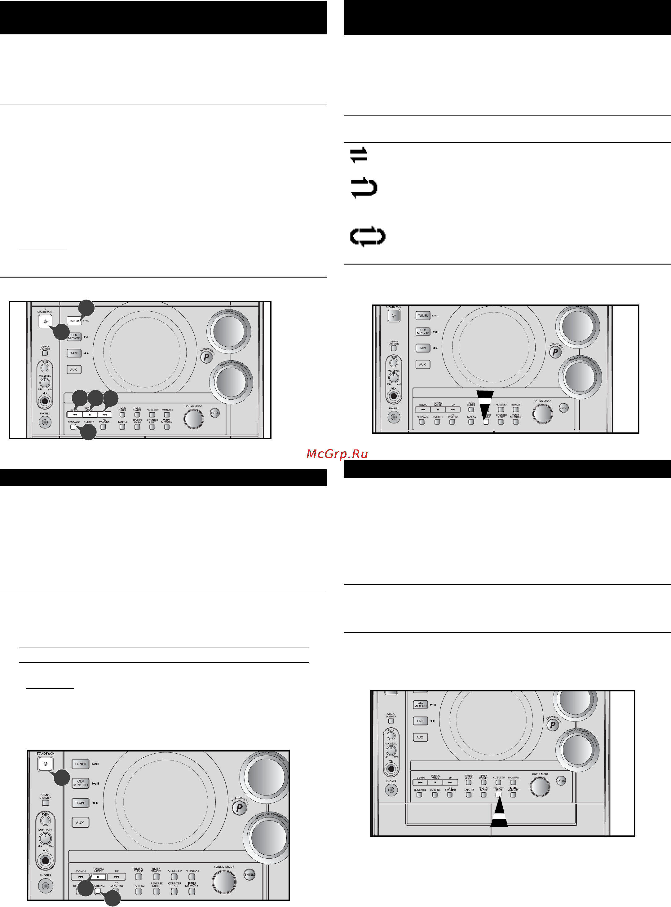 Samsung MAX-C670 [19/26] Выбор режима воспроизведения кассеты только дека 2
