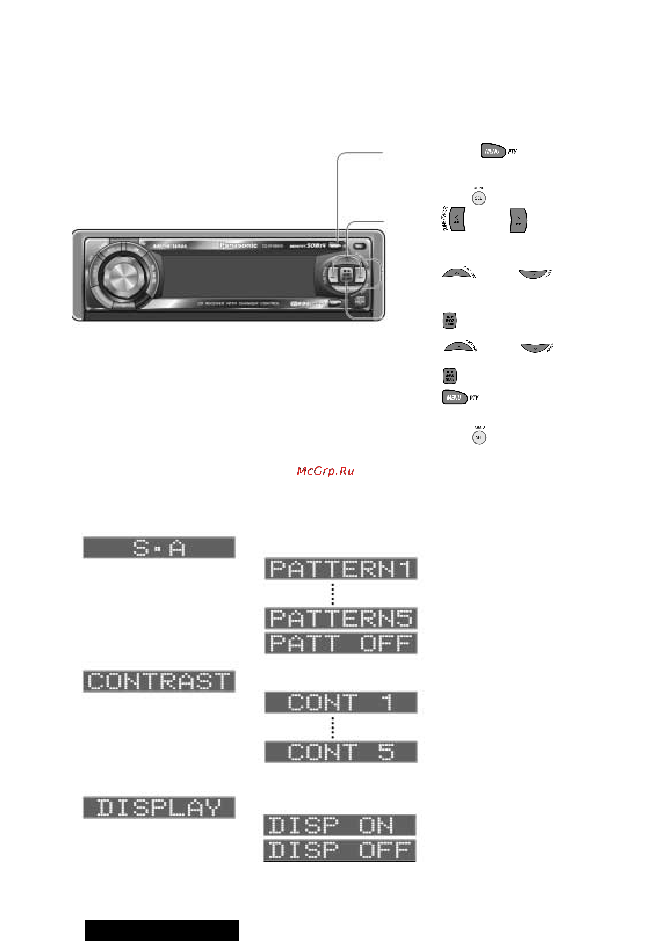 Panasonic CQ-DFX883N [25/34] Установка параметров дисплея меню