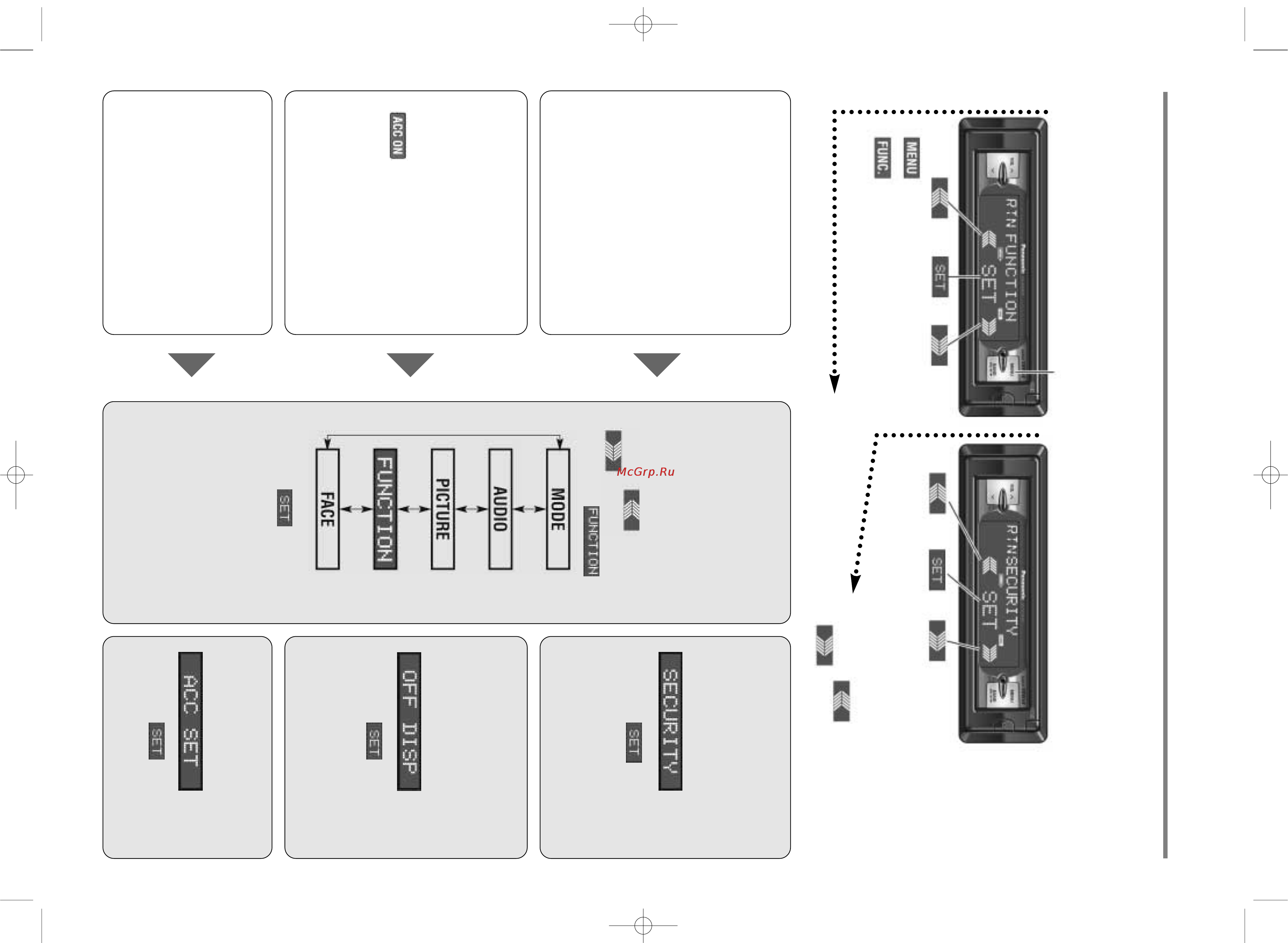 Panasonic CQ-DFX802N [44/64] Установка функциональных параметров меню function