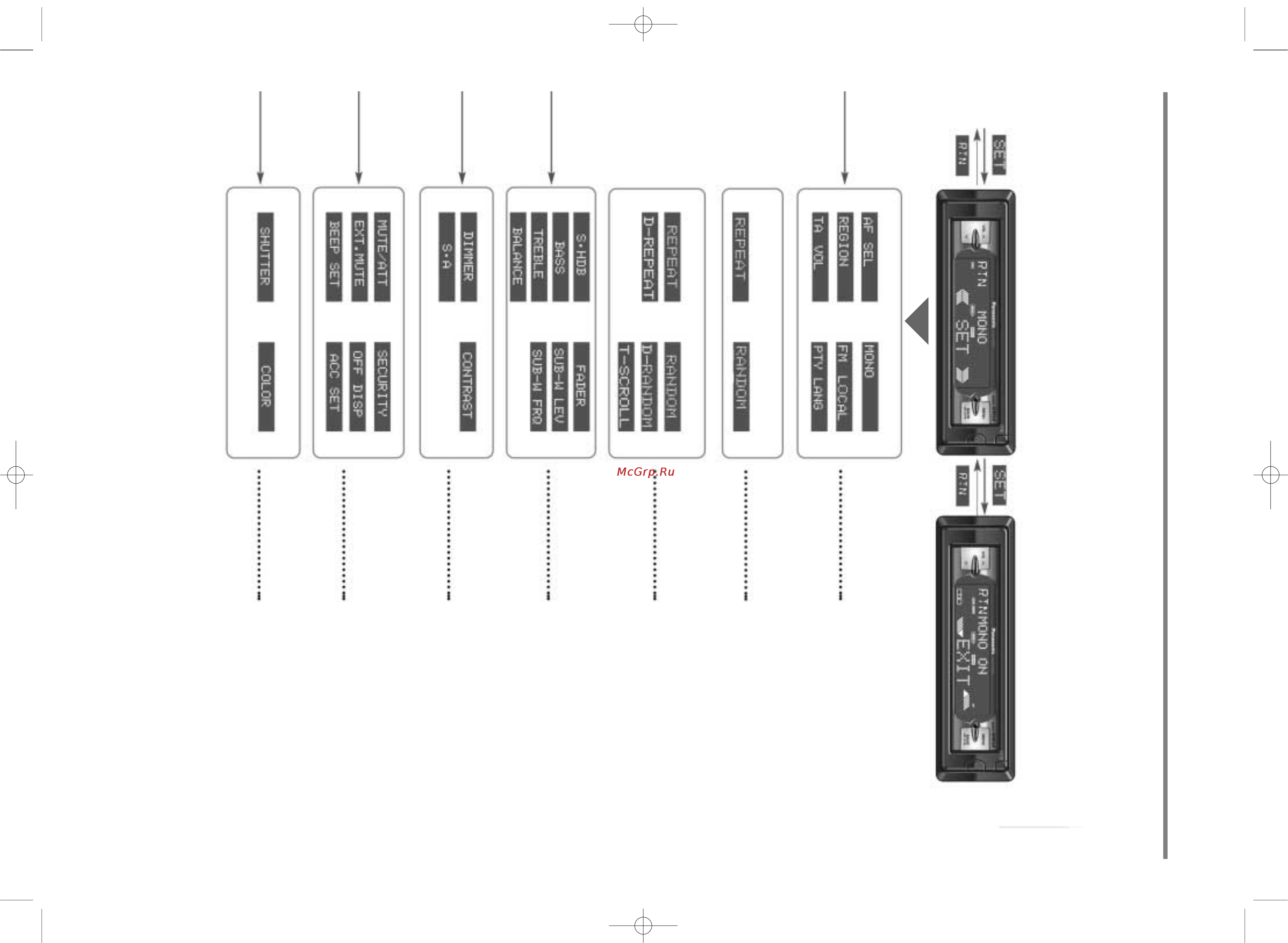 Panasonic CQ-DFX802N [9/64] Подменю параметры