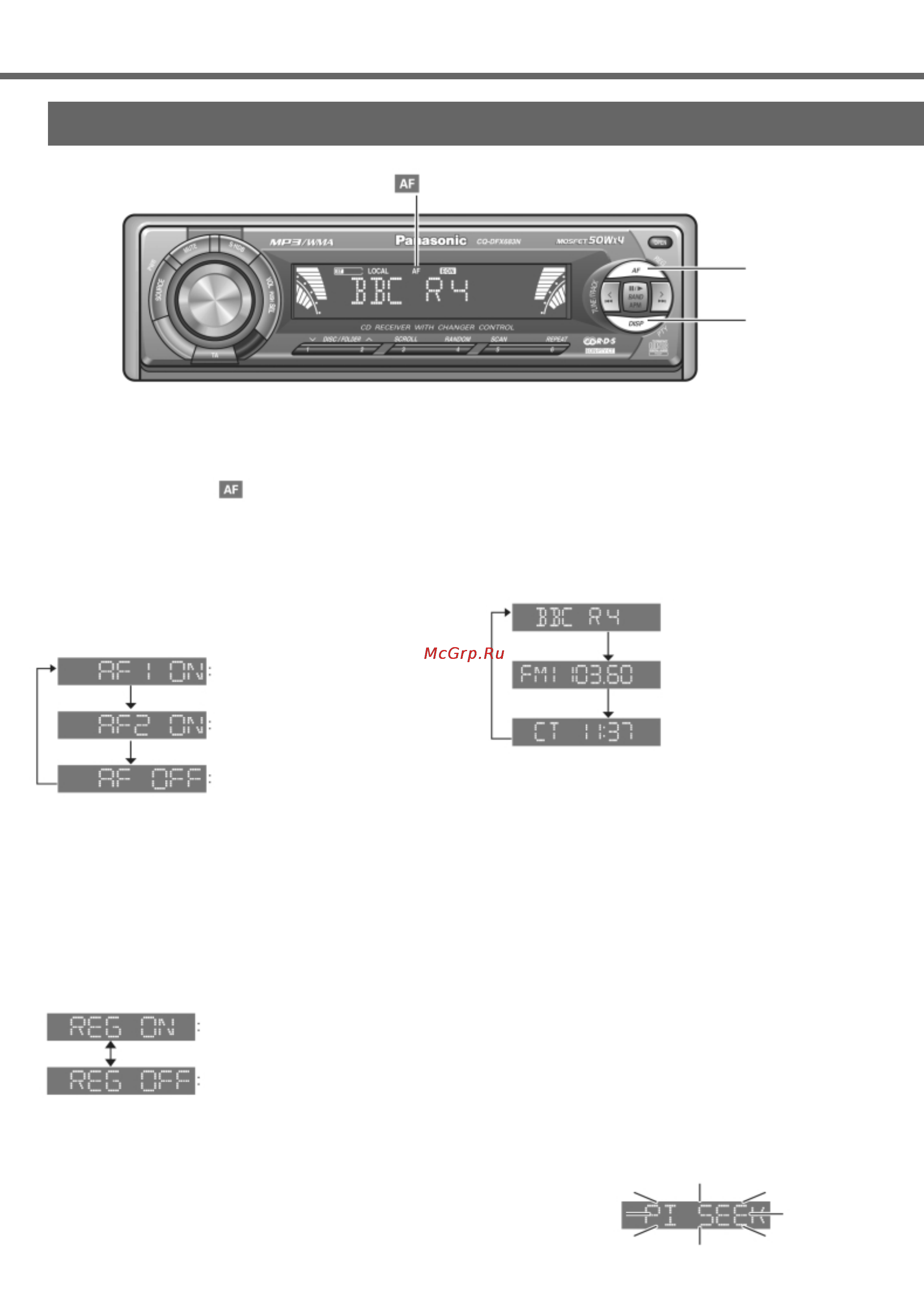 Panasonic CQ-DFX683N [10/38] Альтернативная частота af