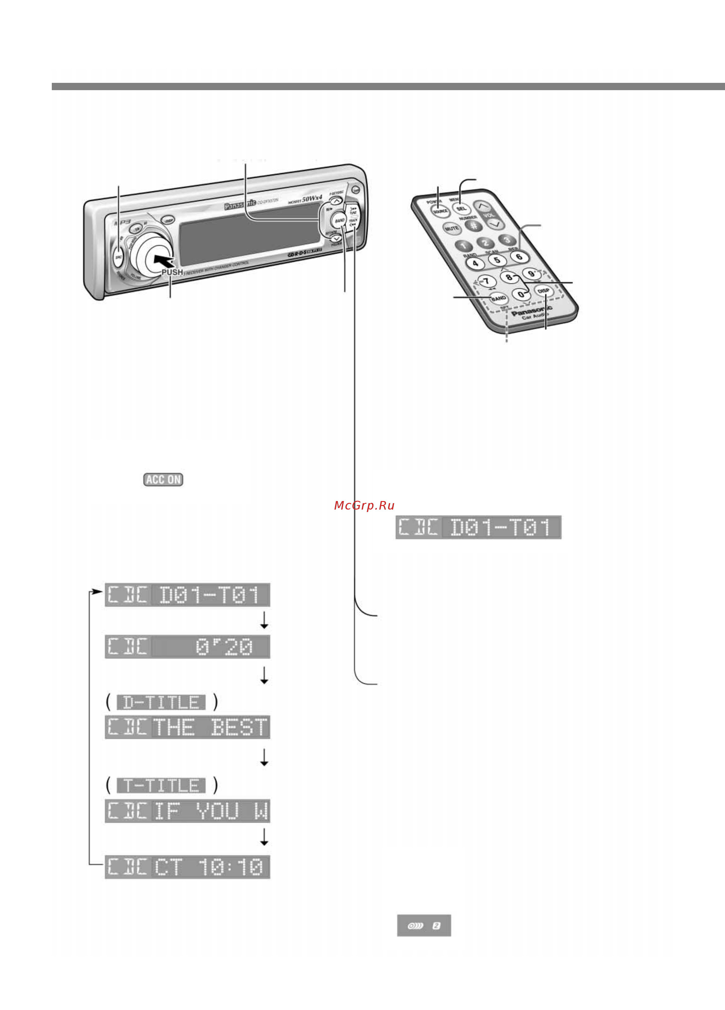 Panasonic CQ-DFX572N [22/46] Функции управления cd чейнджером