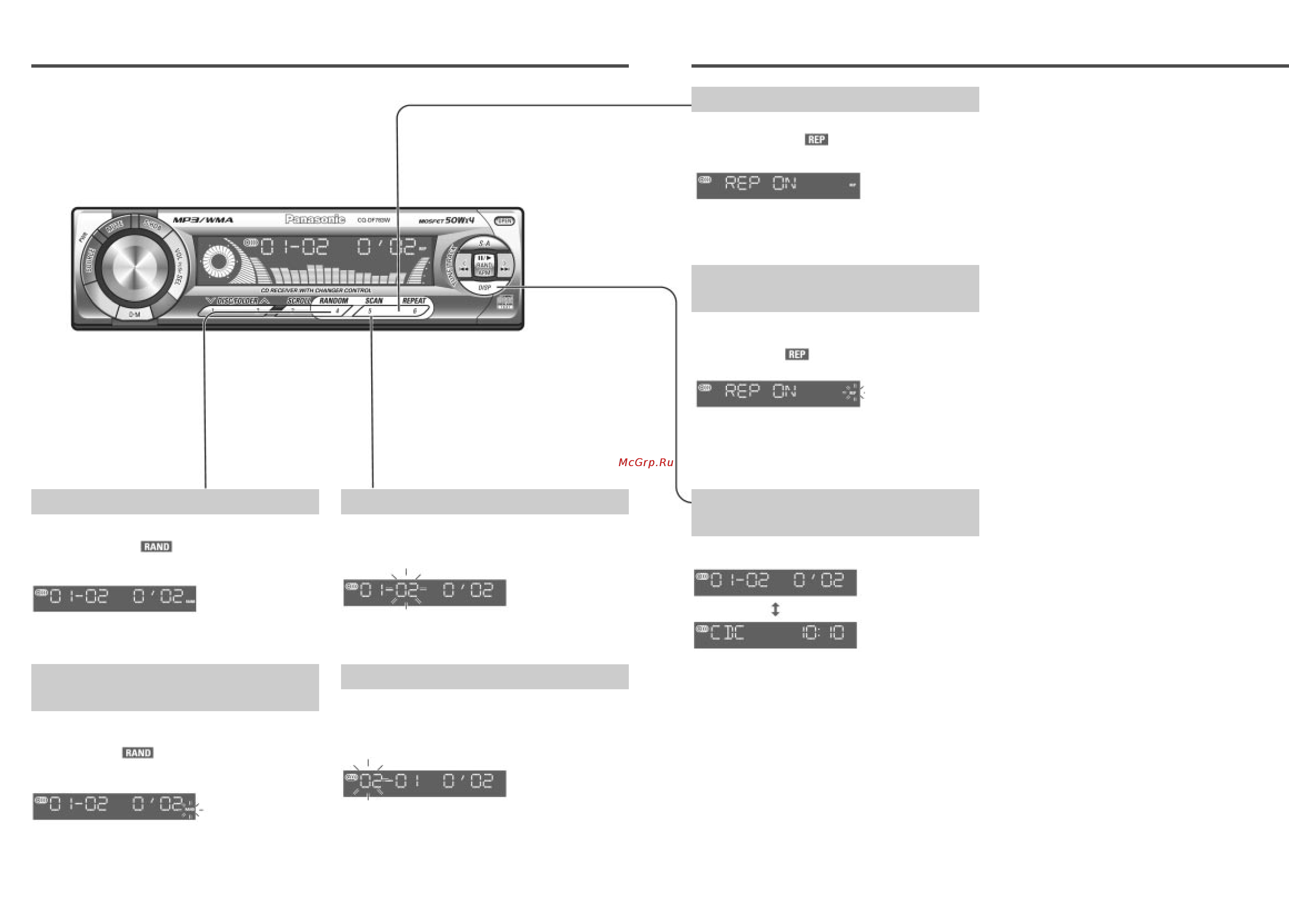 Panasonic CQ-DF403W [8/18] Ункции управления cd чейнджером