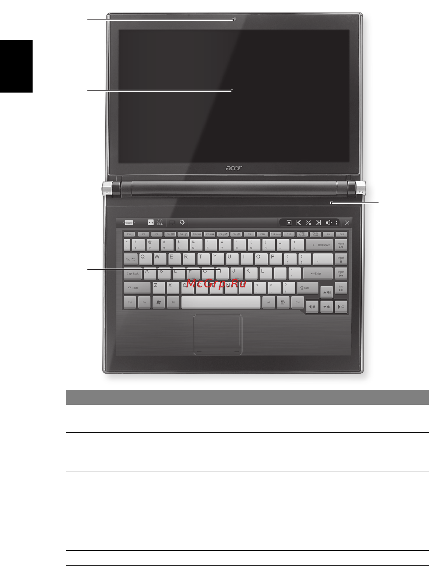 Acer ICONIA 484G64is [6/67] Вид сверху