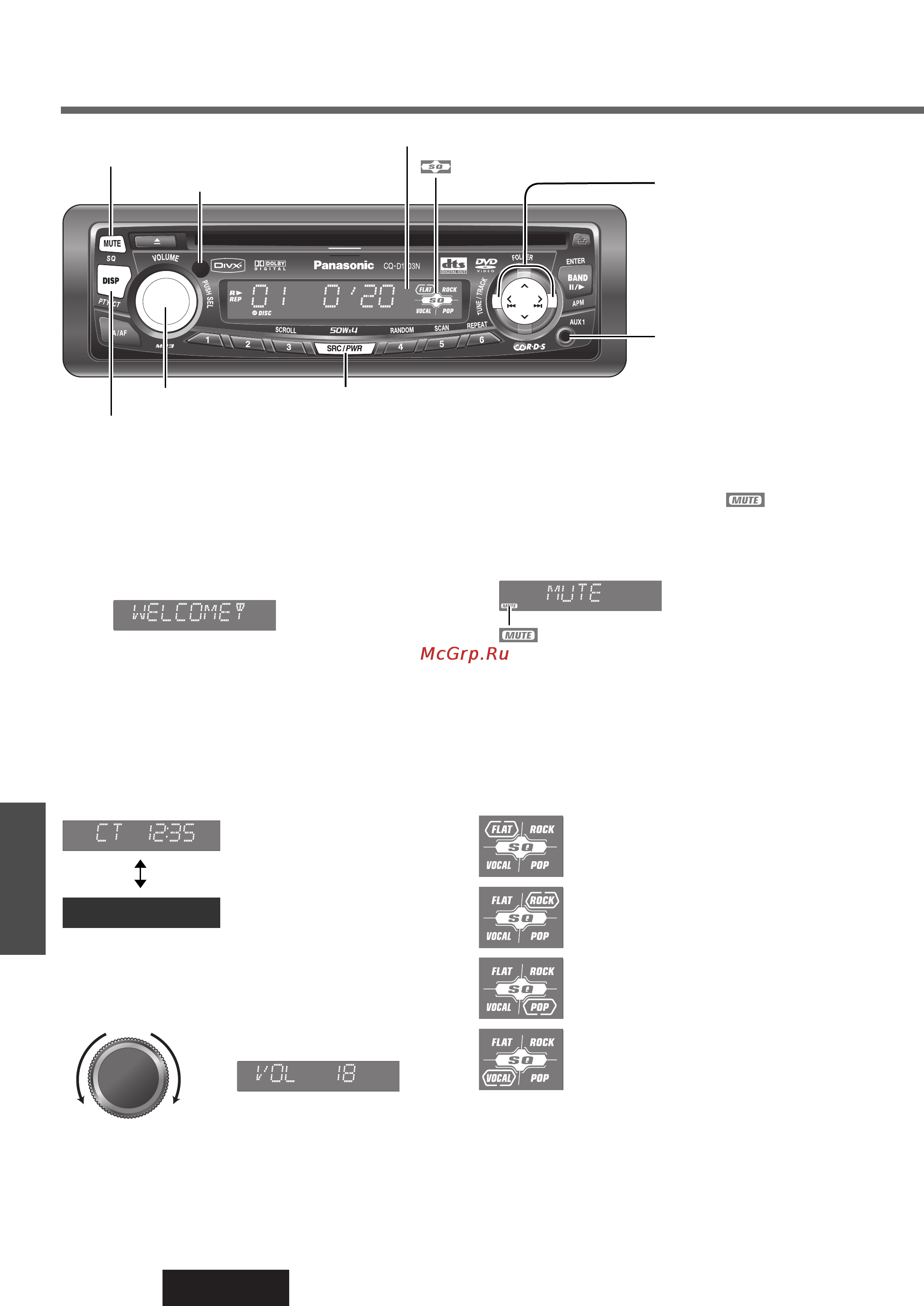Panasonic CQ-D1703N [10/64] Общие сведения основной аппарат
