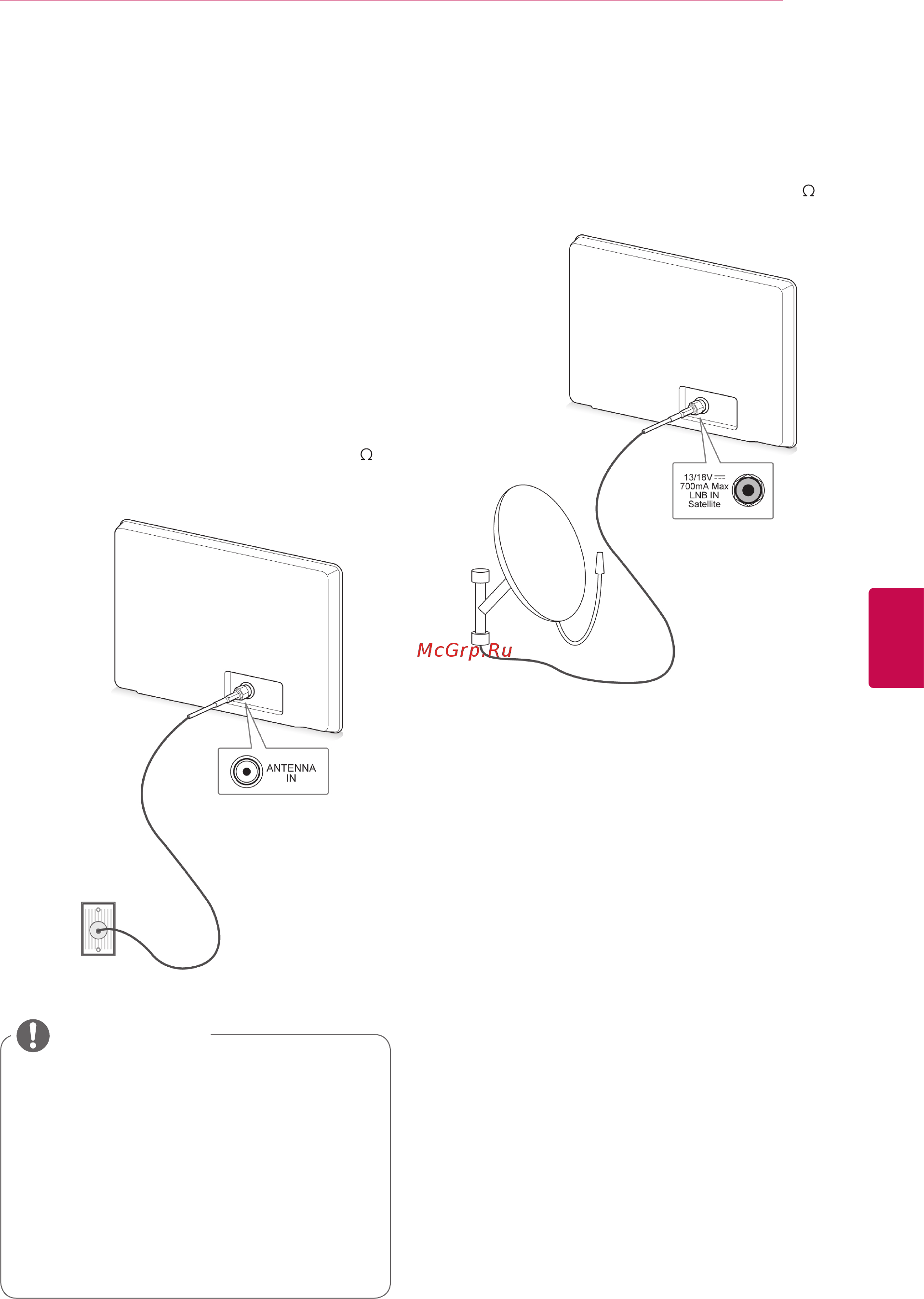 LG 32LV3700 Smart TV [25/140] Подключение антенны