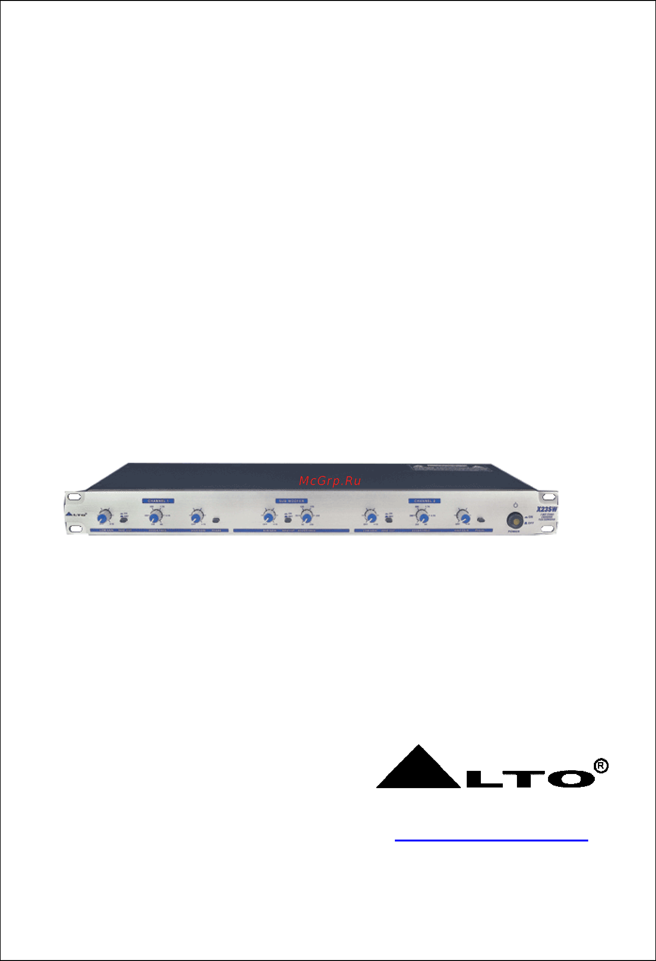 Alto X-34SW Инструкция по эксплуатации онлайн