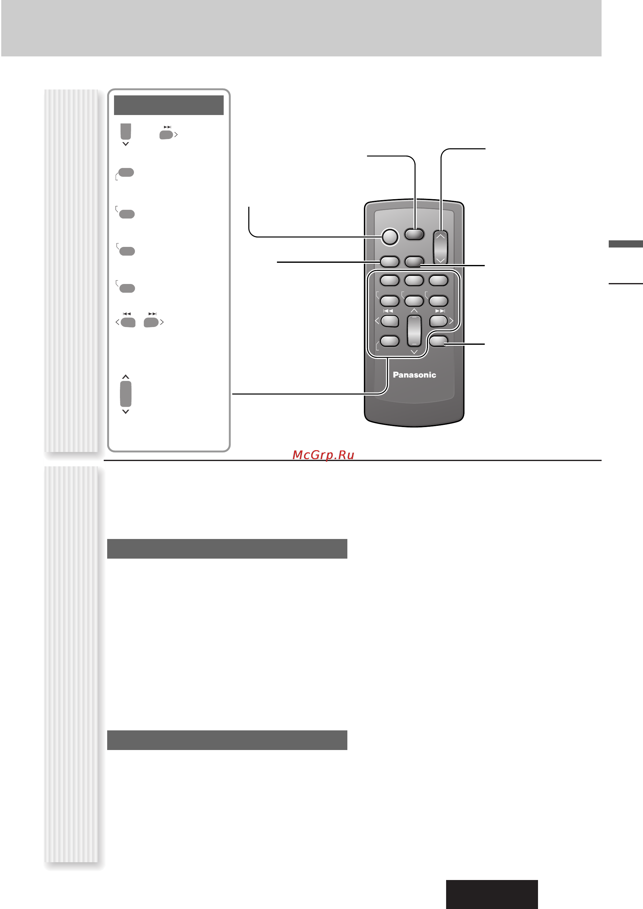 Panasonic CQ-C8803N [9/48] Операции могут быть выполнены только с главного блока операции могут пульт дистанционного управления