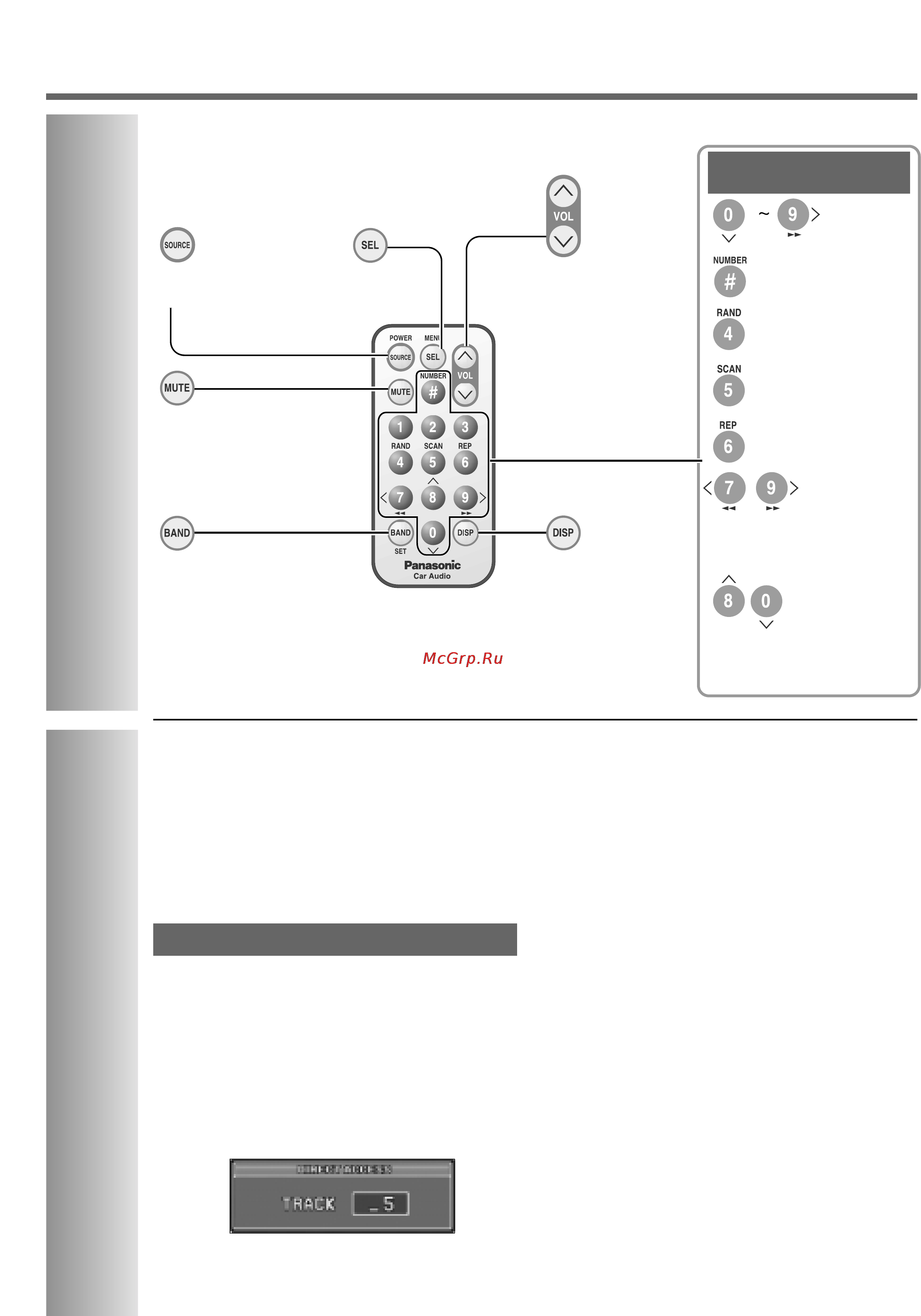 Panasonic CQ-C8300N [7/44] Функции доступные только с пульта ду пульт дистанционного управления