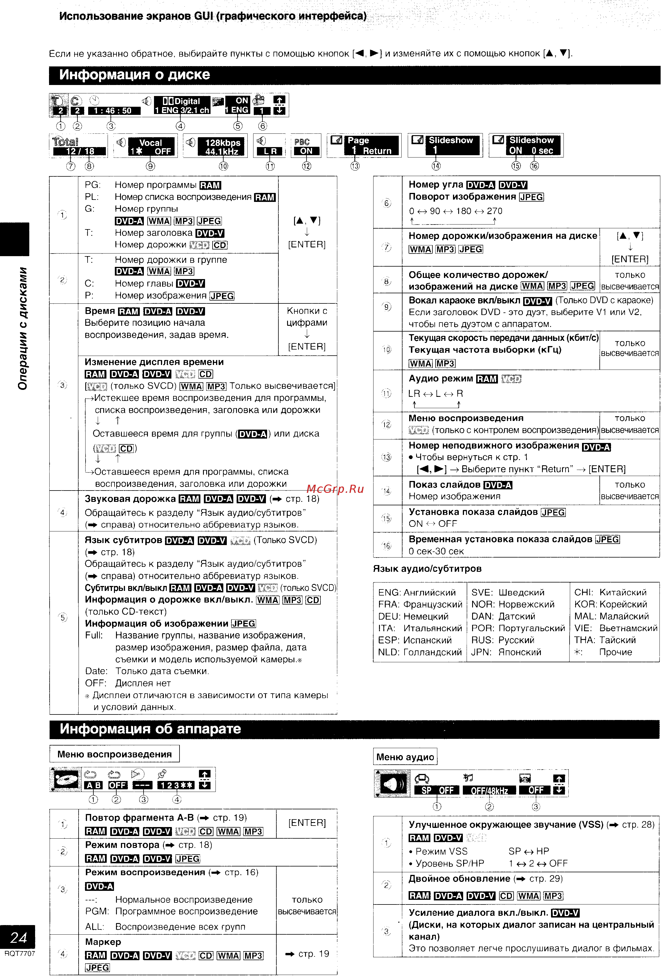 Panasonic SC-VK61D [24/43] Информация об аппарате