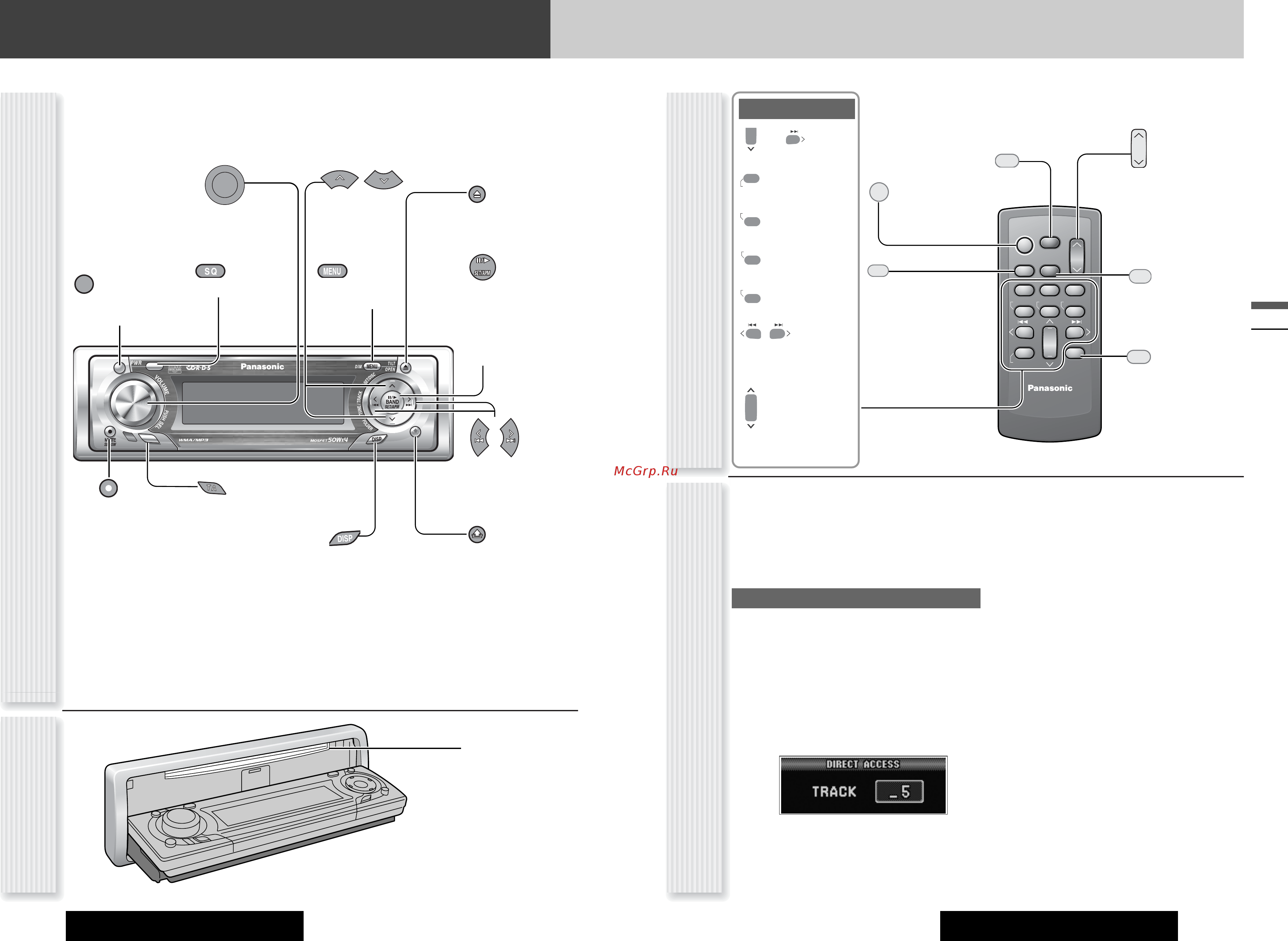 Panasonic CQ-C7301N [5/24] Расположение органов управления