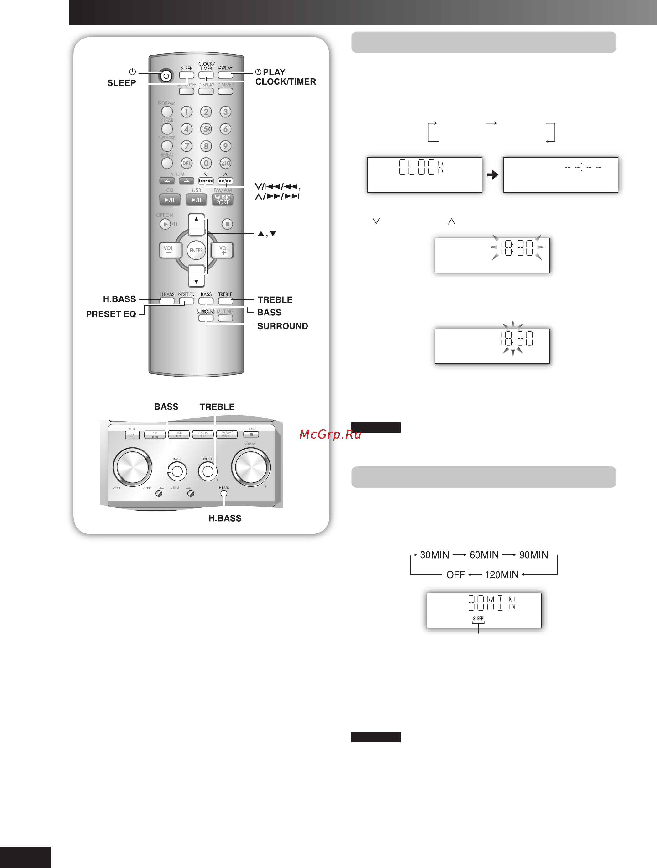 Panasonic SC-PMX2 [10/32] Настройка часов настройка часов