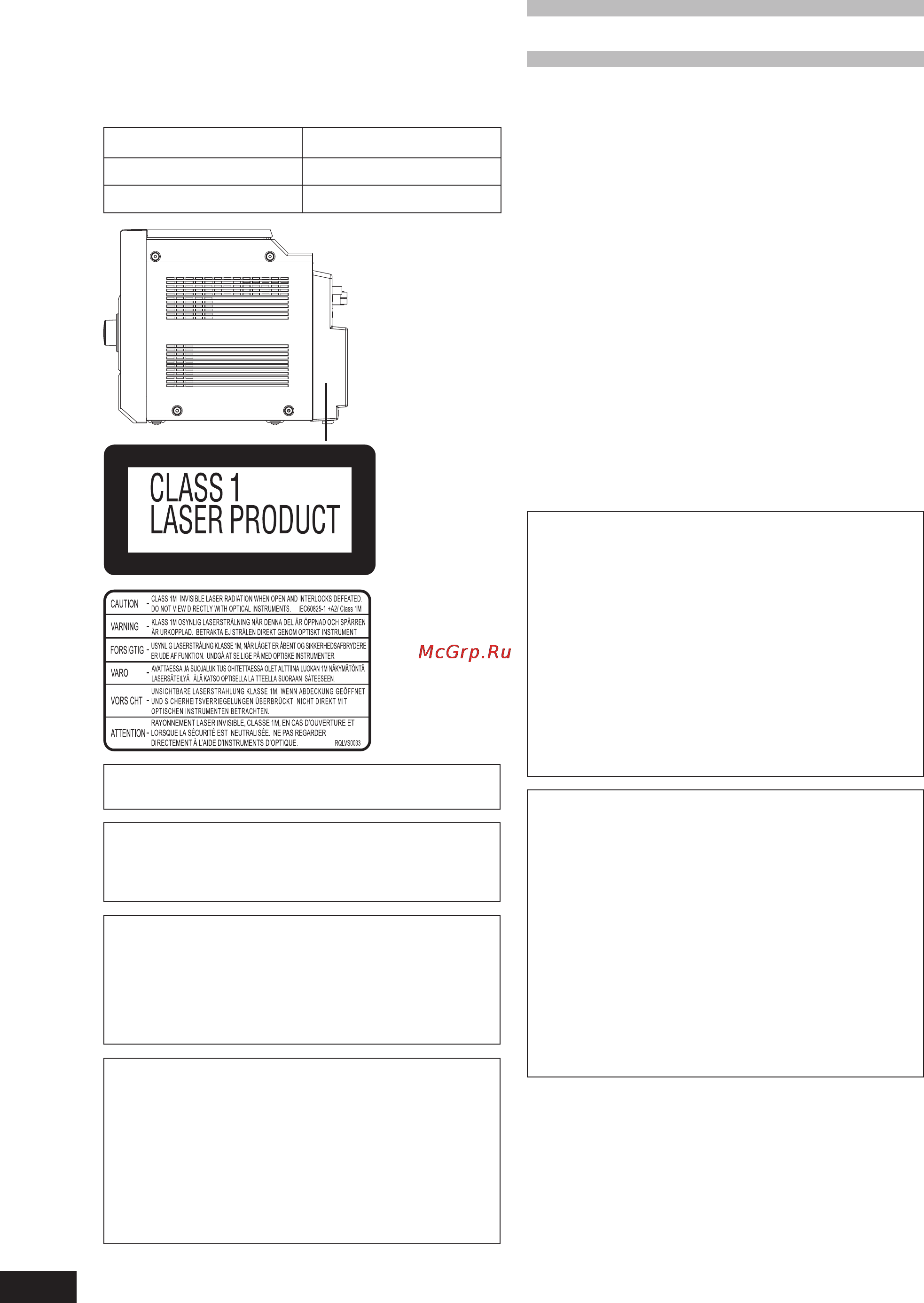 Panasonic SC-PM4 [2/52] Advertencia
