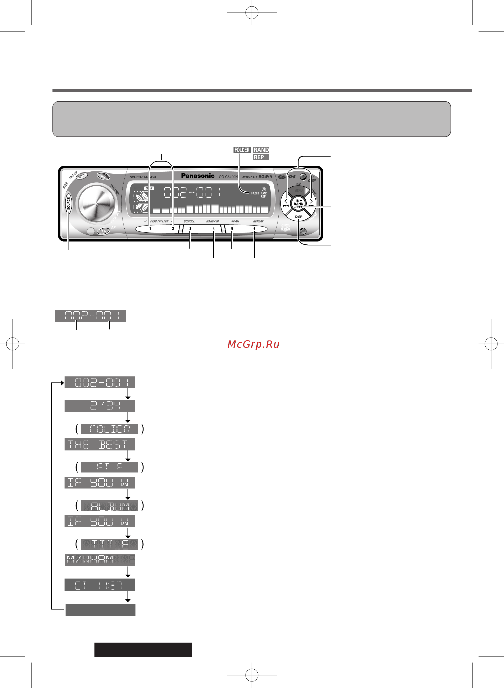 Panasonic CQ-C5100N [20/44] Mp3 wma nneep