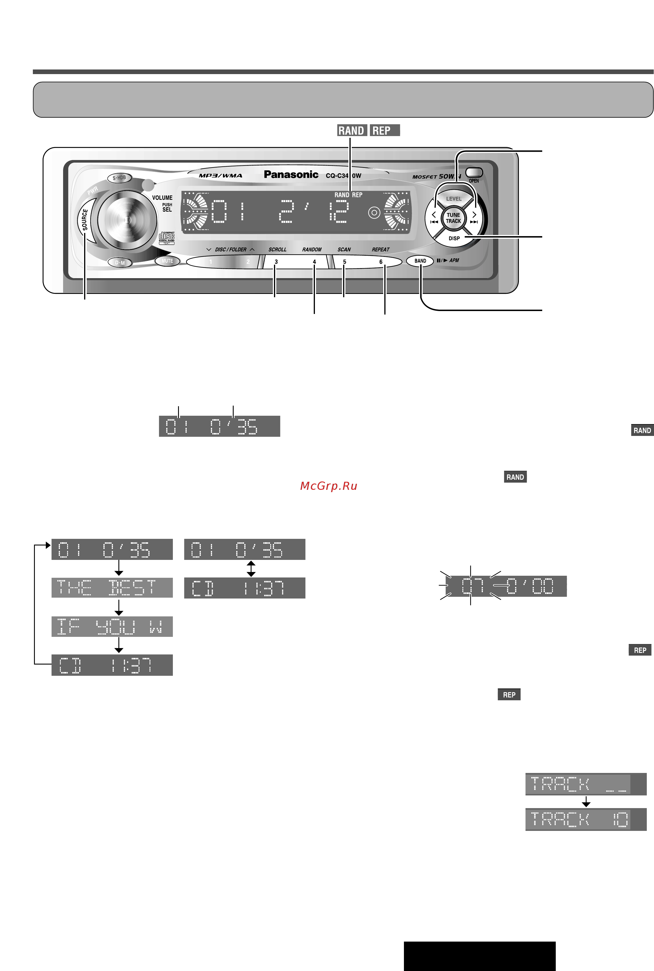 Panasonic CQ-C3300W [11/36] Cd плеер