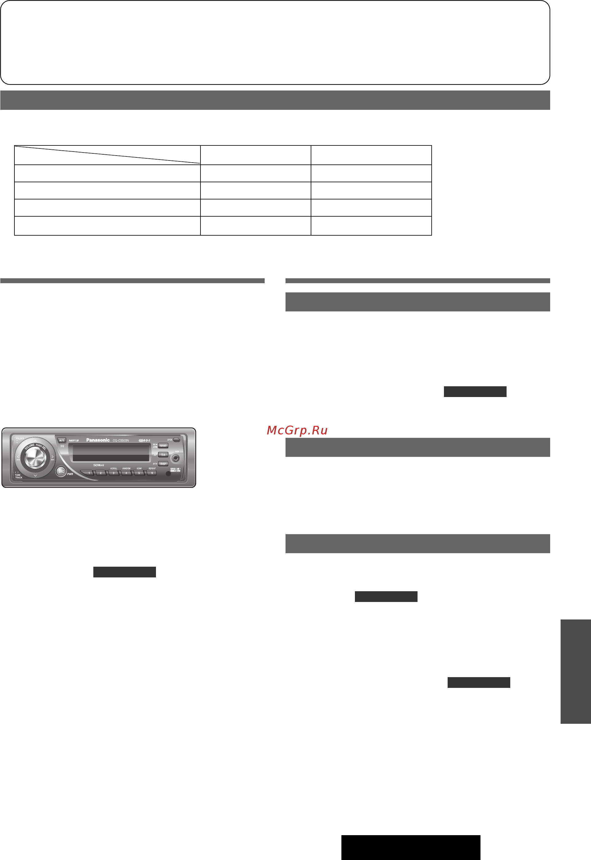 Panasonic CQ-C3303N [5/42] Cq c3503n c3303n