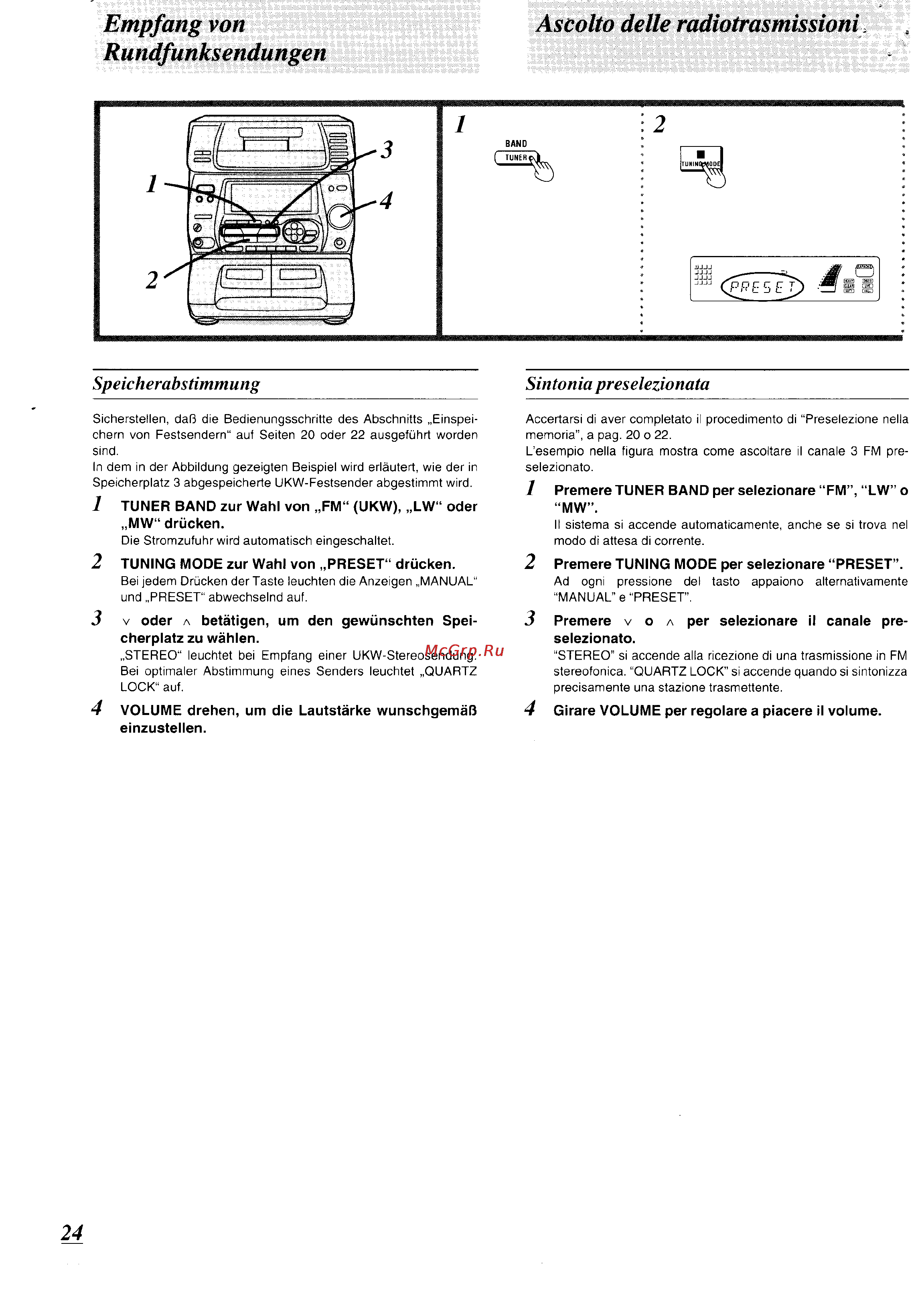 Panasonic SC-CH74 [23/103] Ascolto delle radiotrasmissioni