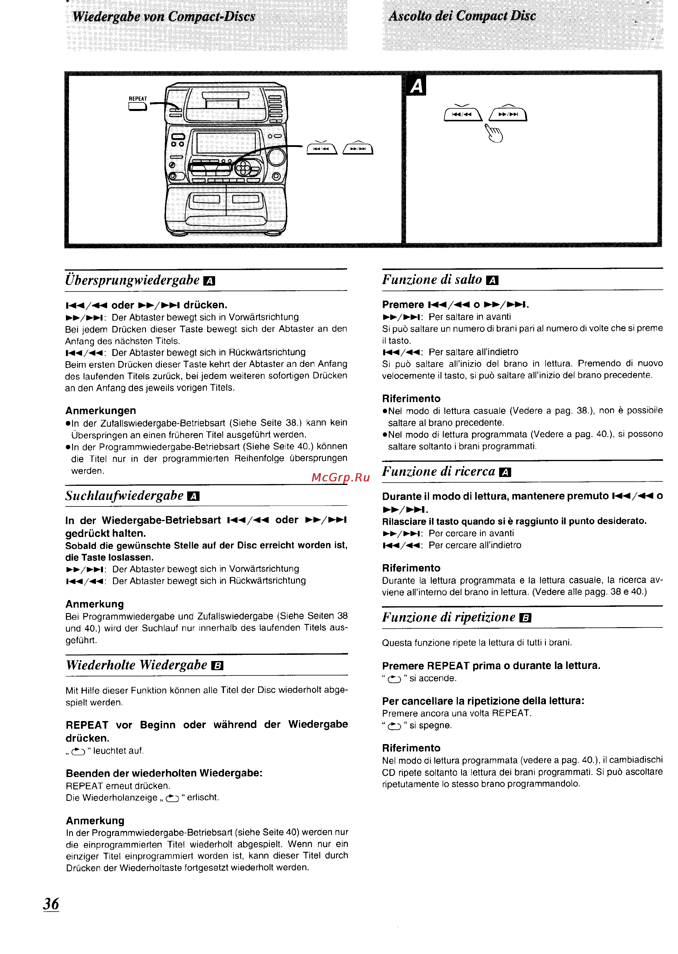 Panasonic SC-CH74 [32/103] Funzione di ricerc
