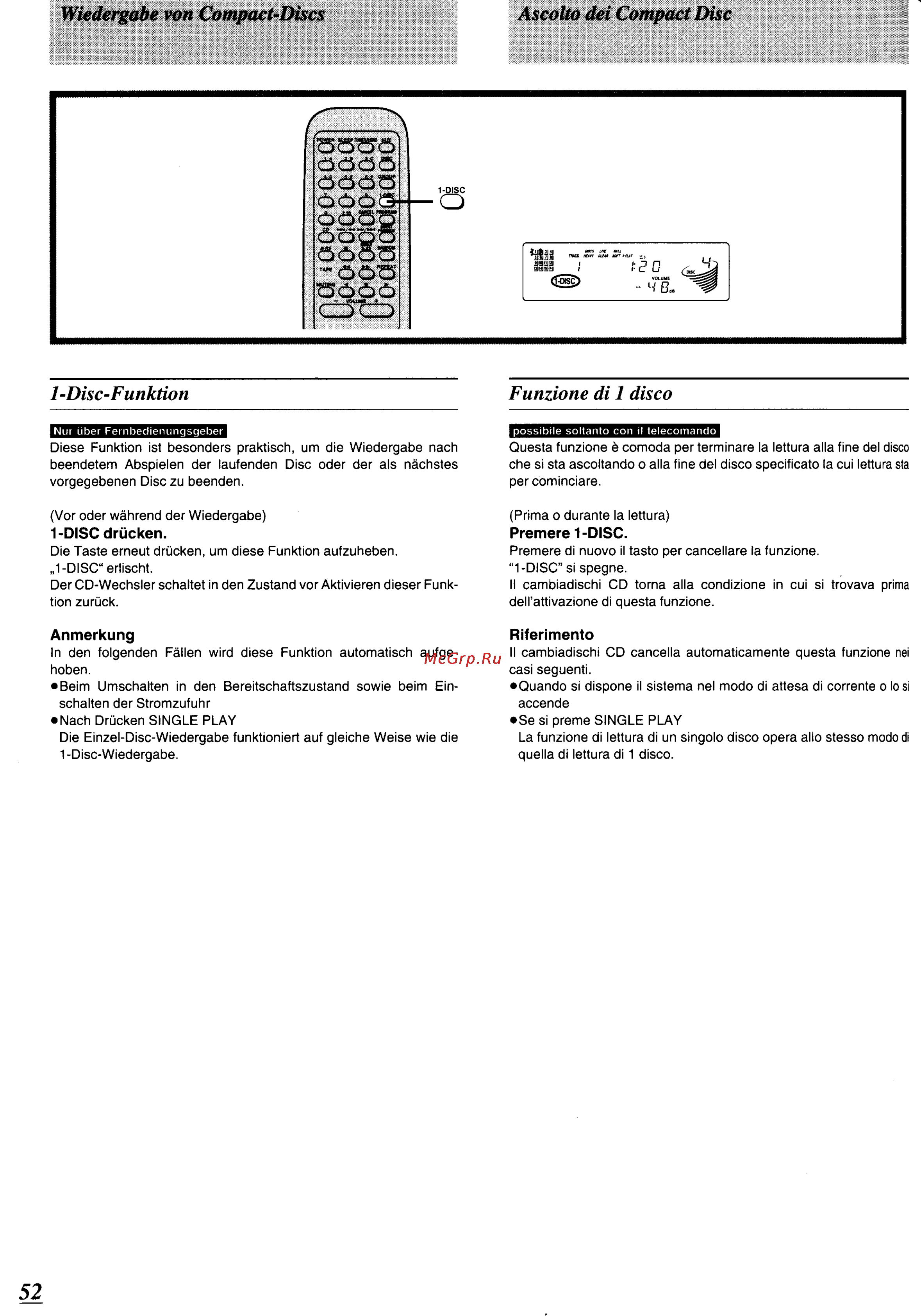 Panasonic SC-CH64M [48/100] Disc funktion