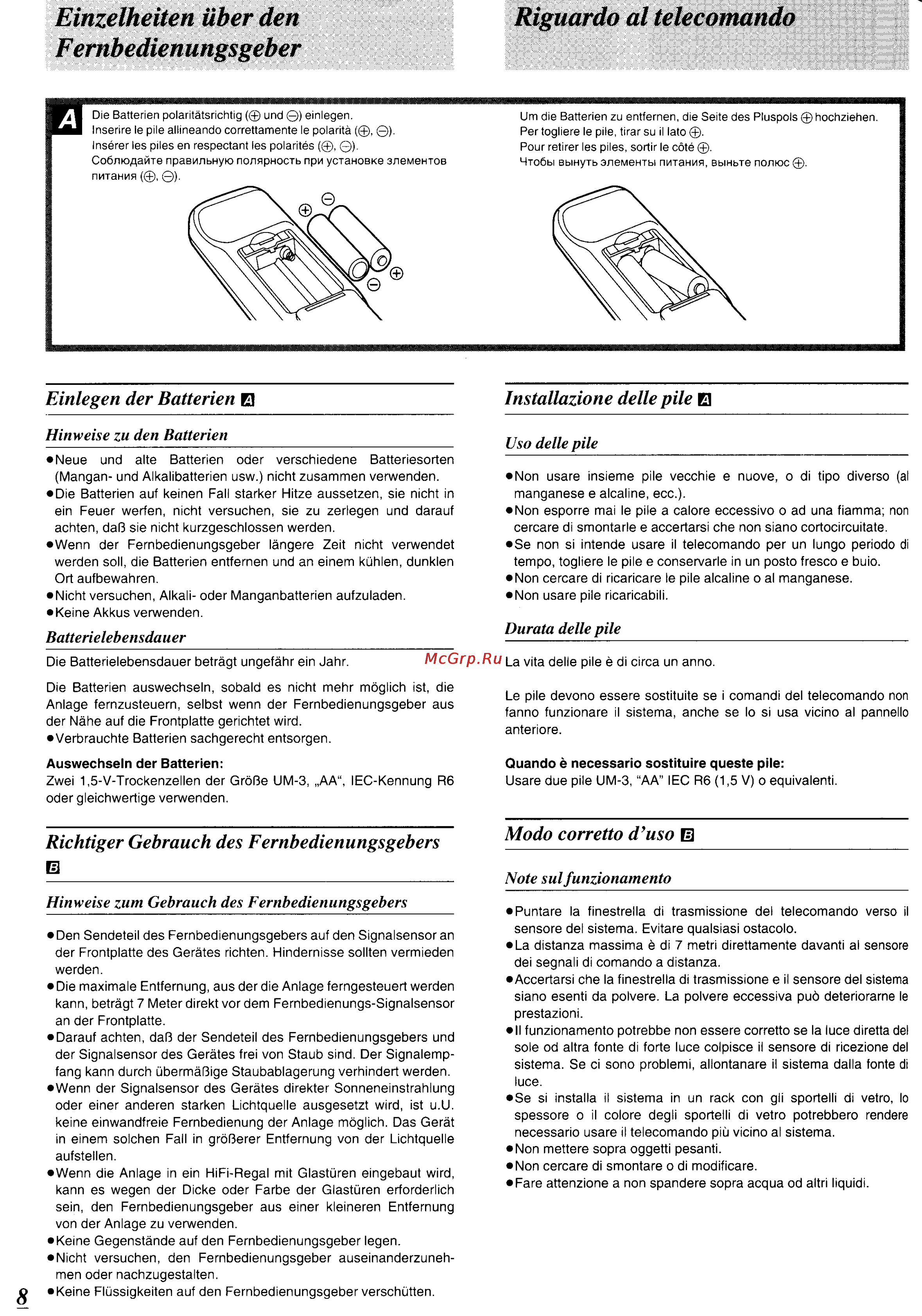 Panasonic SC-CH64M [7/100] Installazione delle pil