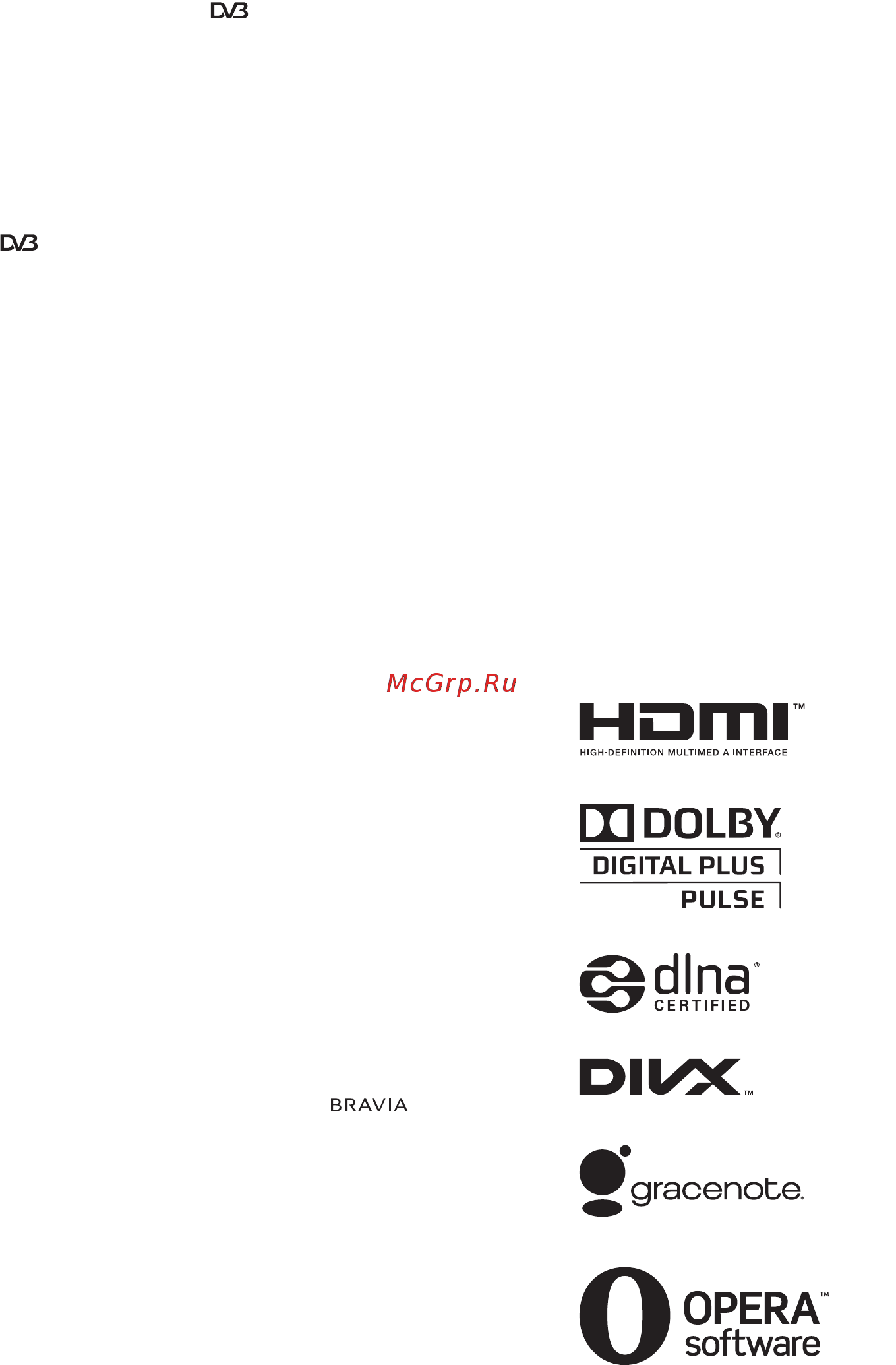 Sony KDL-46EX720 Инструкция по эксплуатации онлайн [2/76] 1054