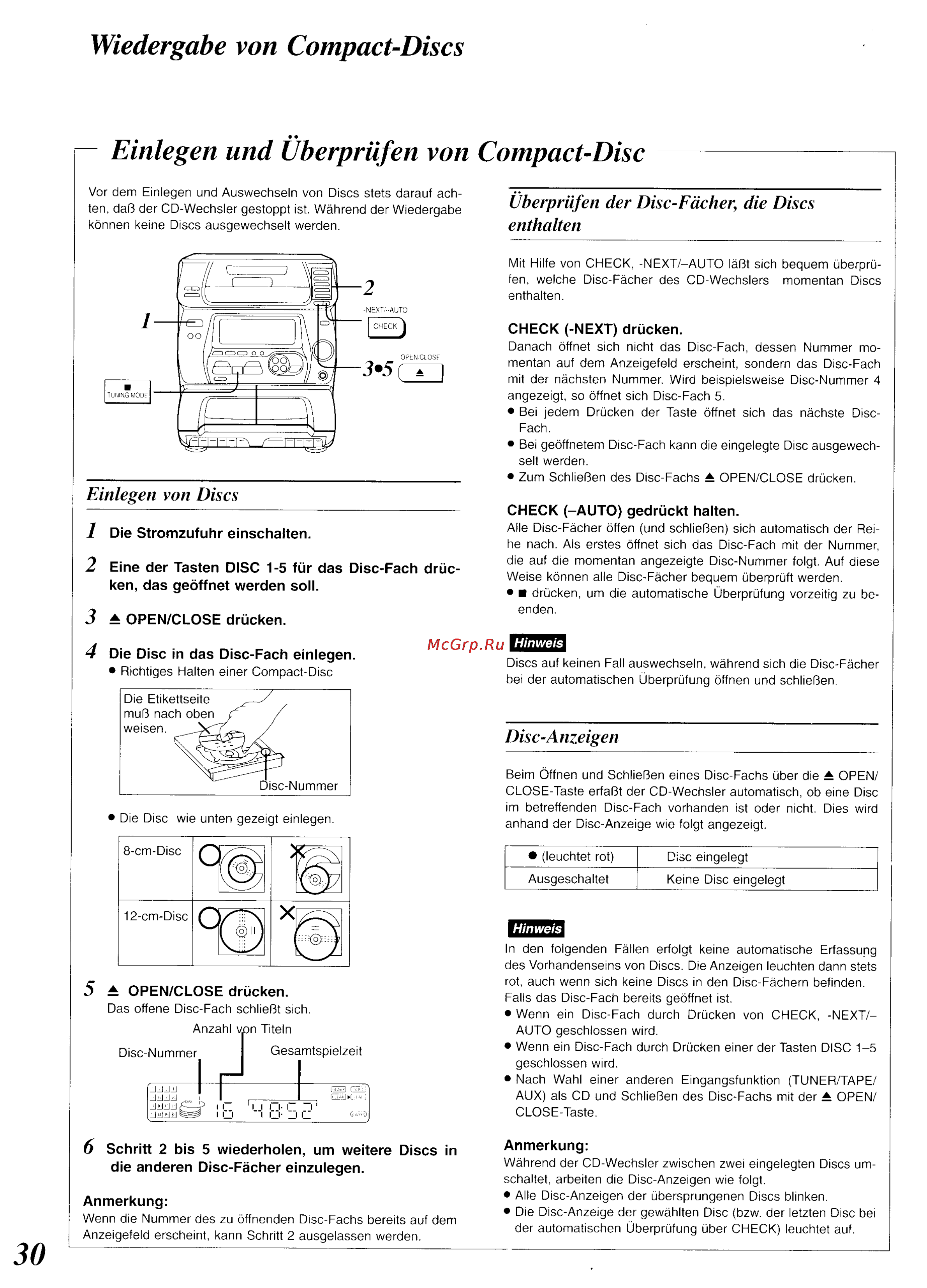 Panasonic SC-CH34 [26/82] Wiedergabe von compact discs