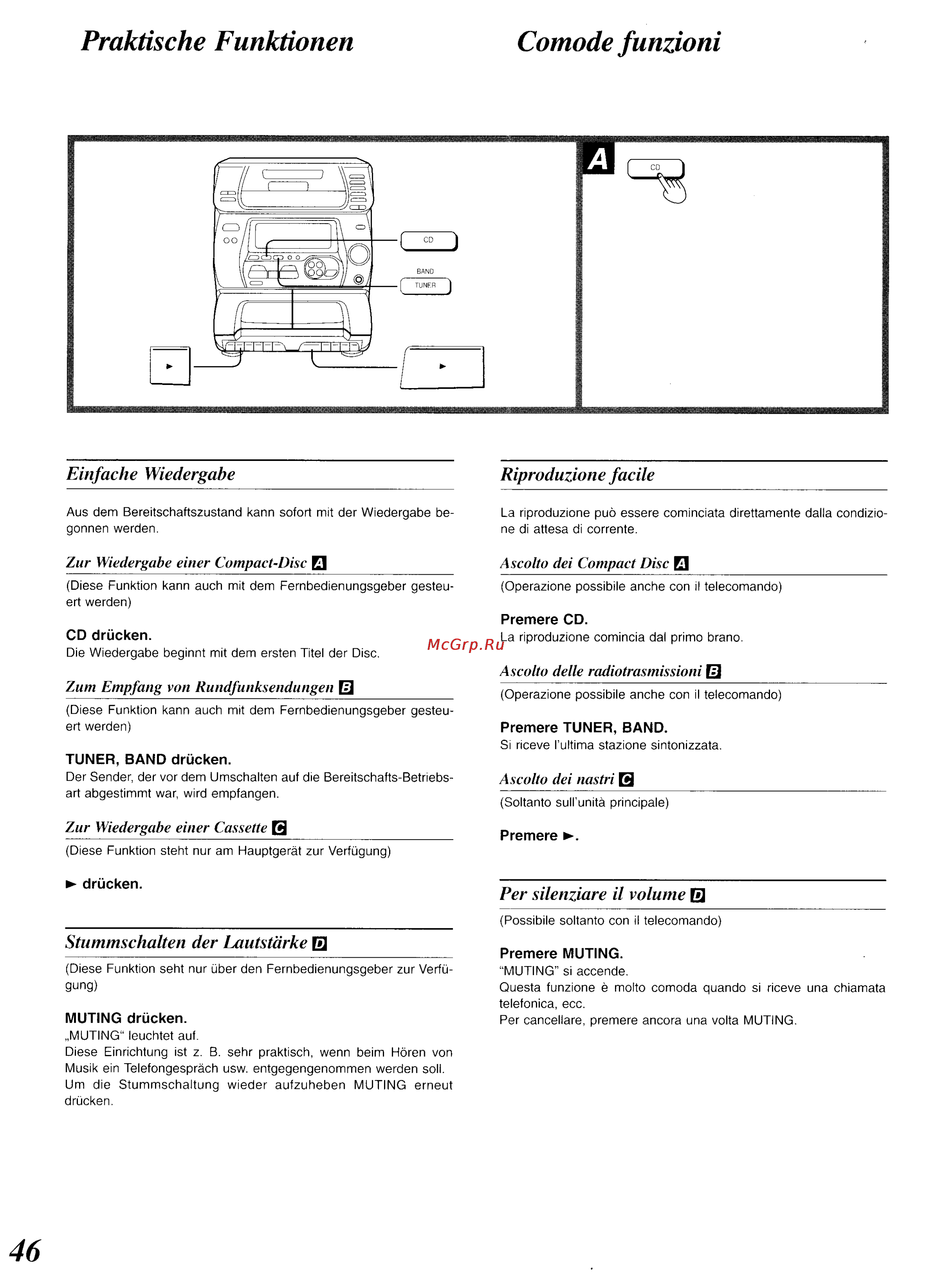 Panasonic SC-CH34 [42/82] Ascolto dei compact disc ej