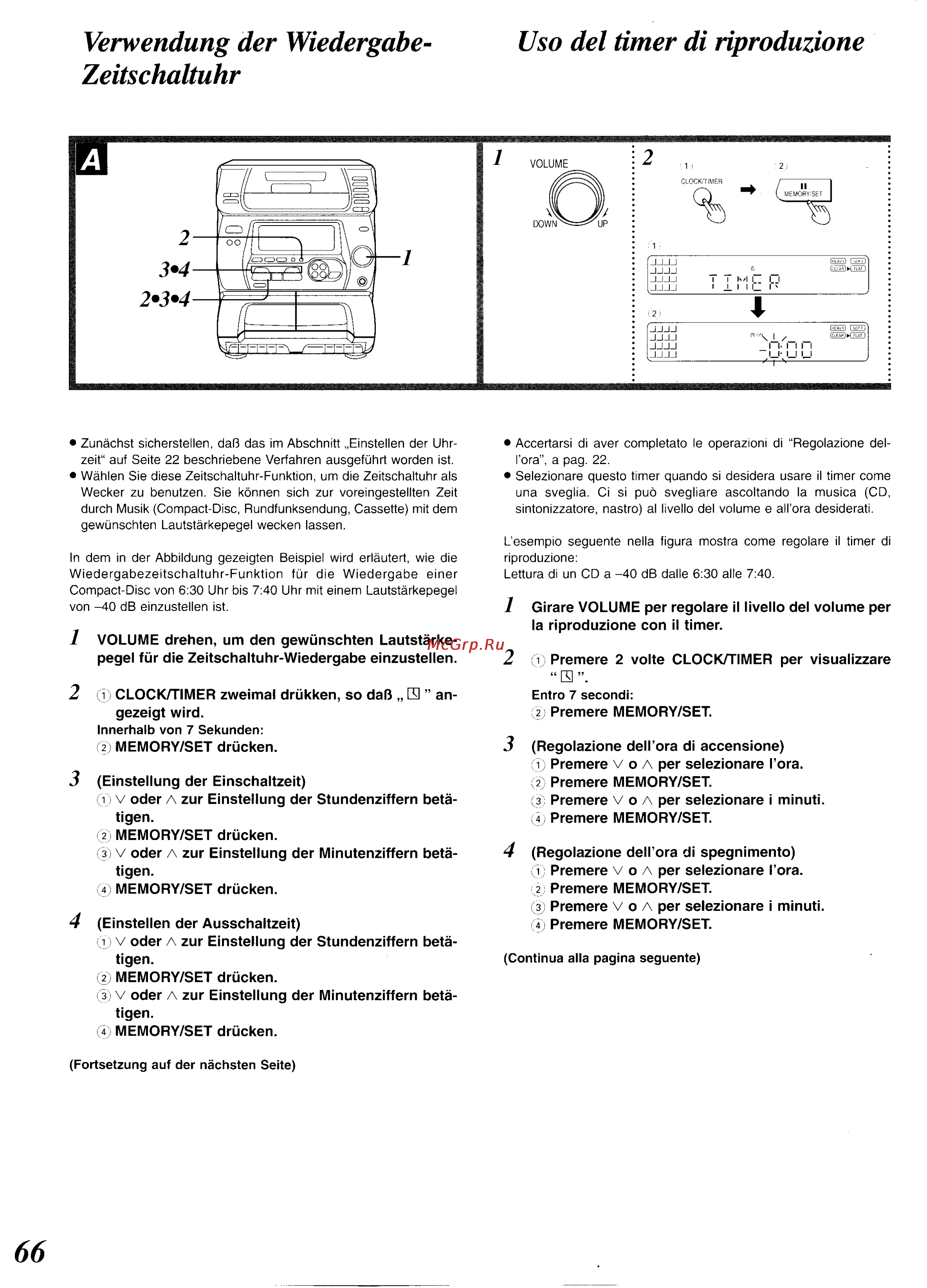 Panasonic SC-CH34 [61/82] Uso del timer di riproduzione