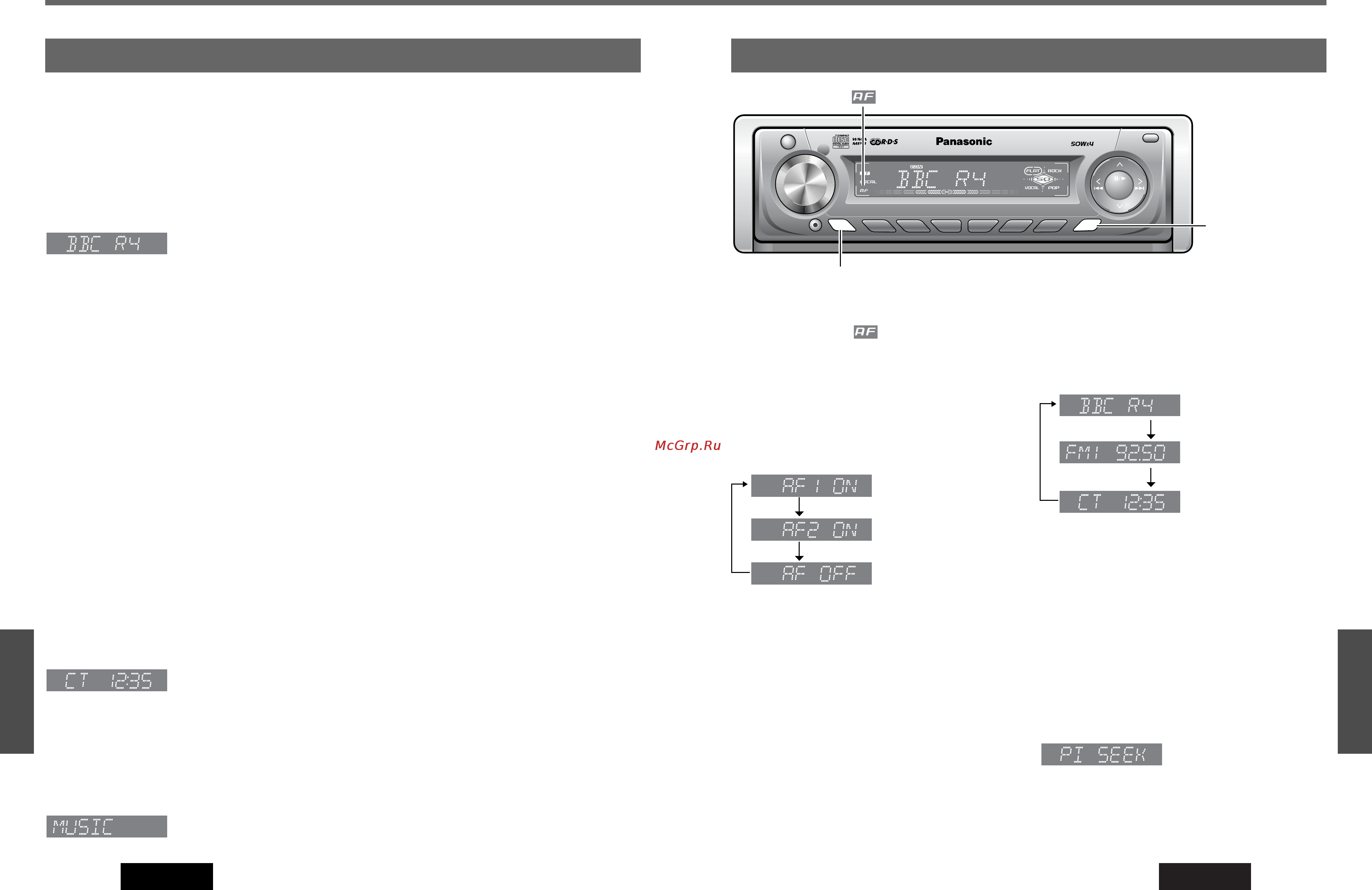 Panasonic CQ-C3301N [7/20] Система радиоинформации rds