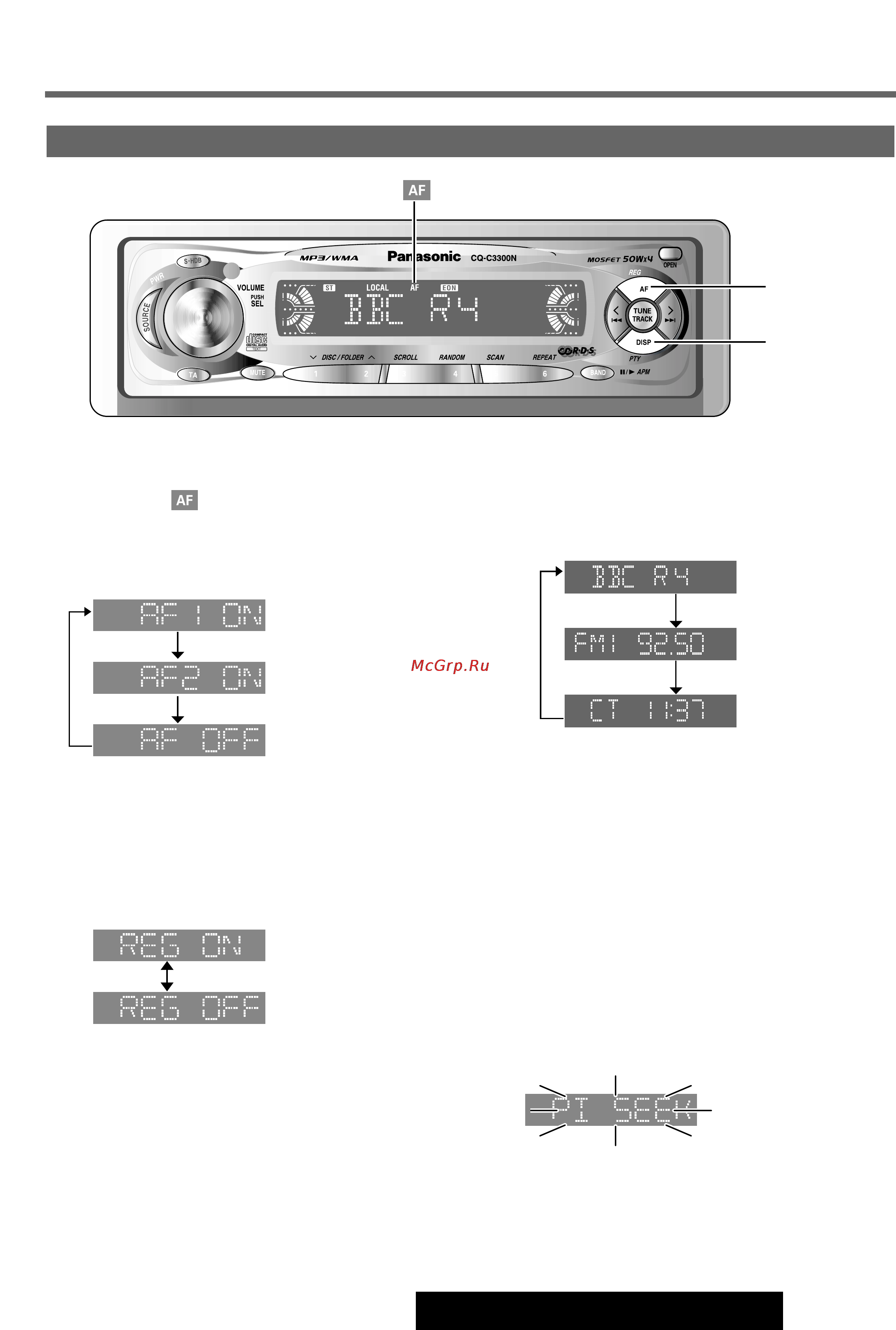 Panasonic CQ-C3300N [11/40] Альтернативная частота af