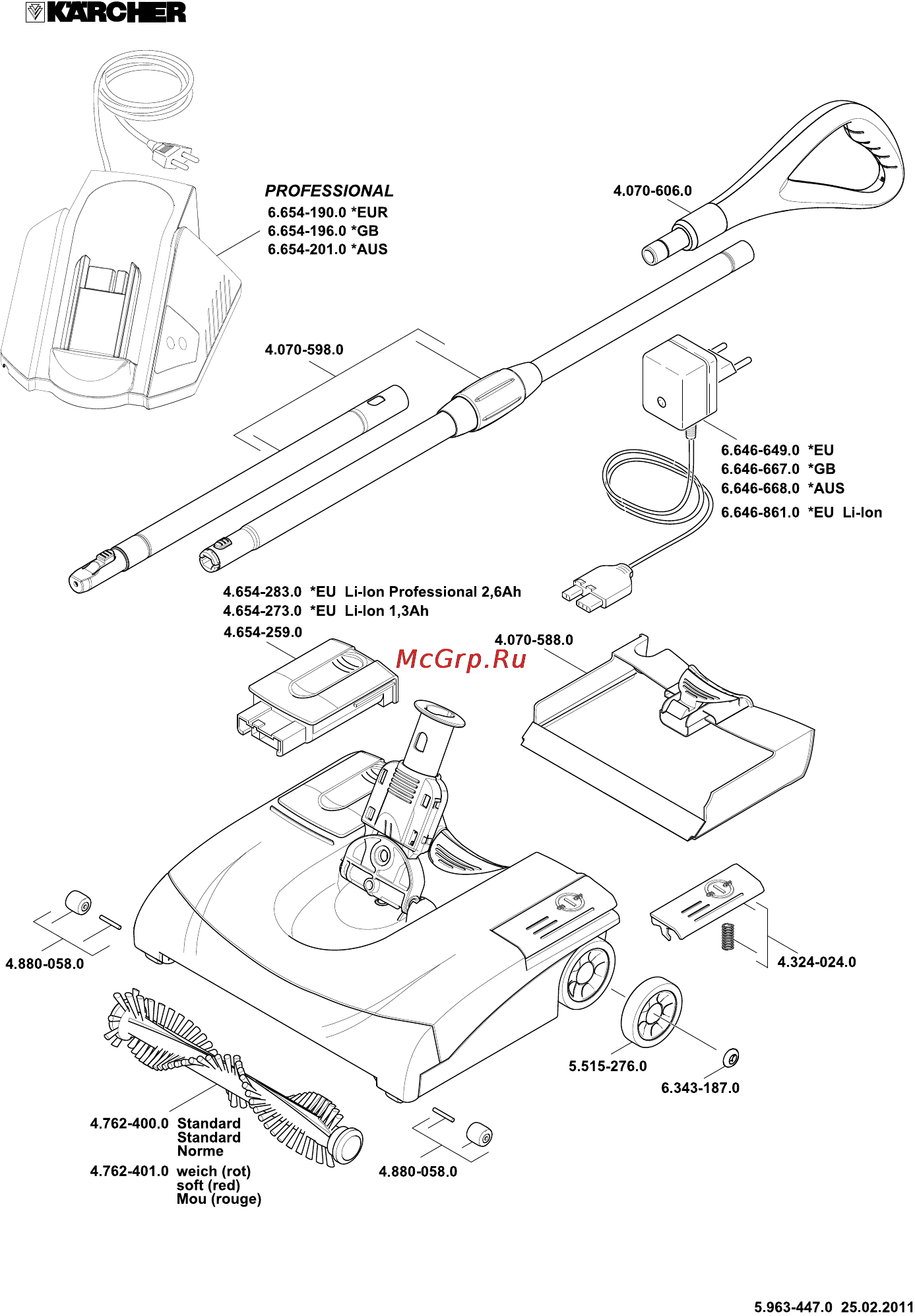 Karcher EB 30/1 Professional Li-Ion Инструкция по эксплуатации онлайн [179/180] 1096