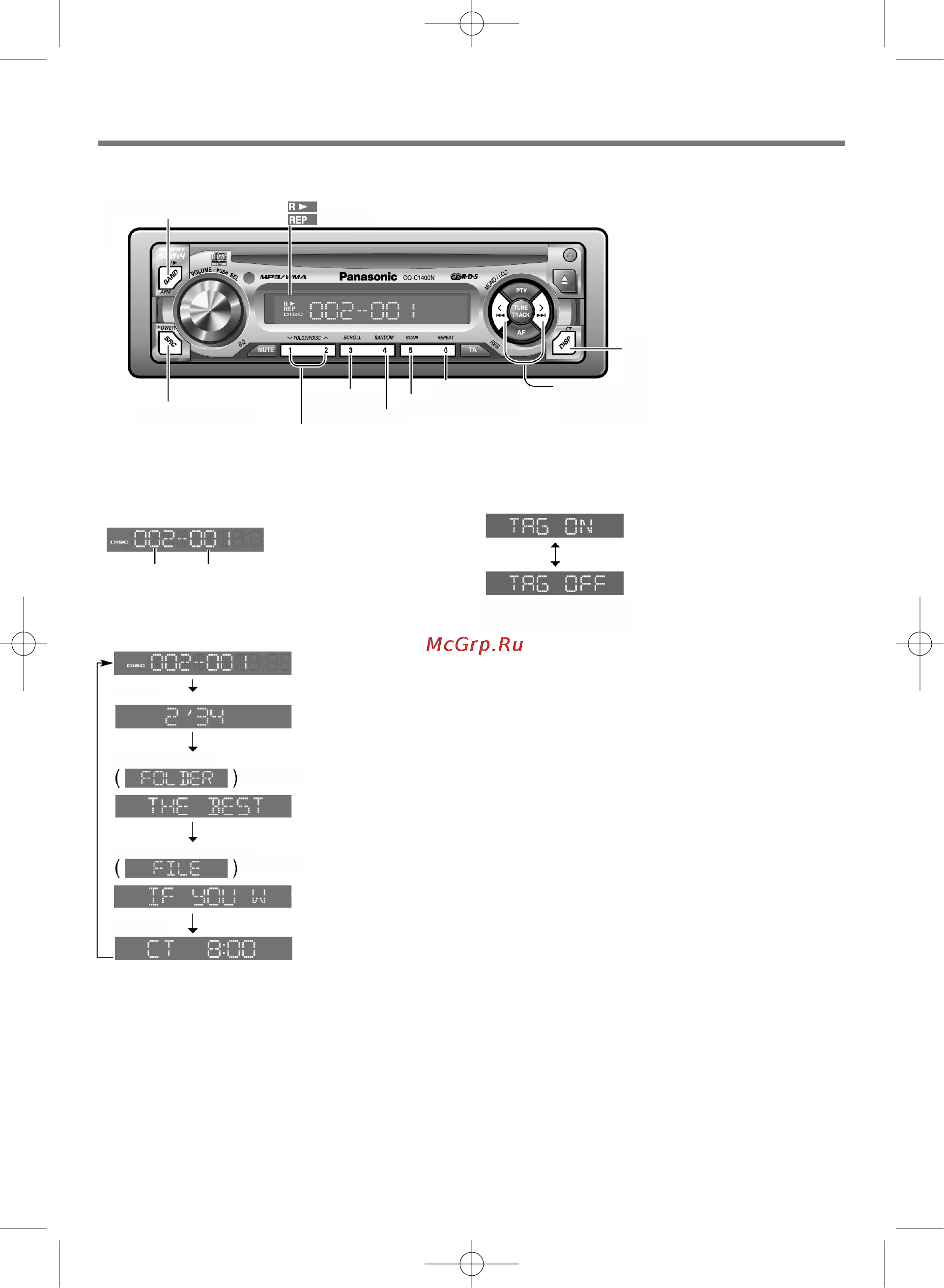 Panasonic CQ-C1400N [18/36] Mp3 wma nneep