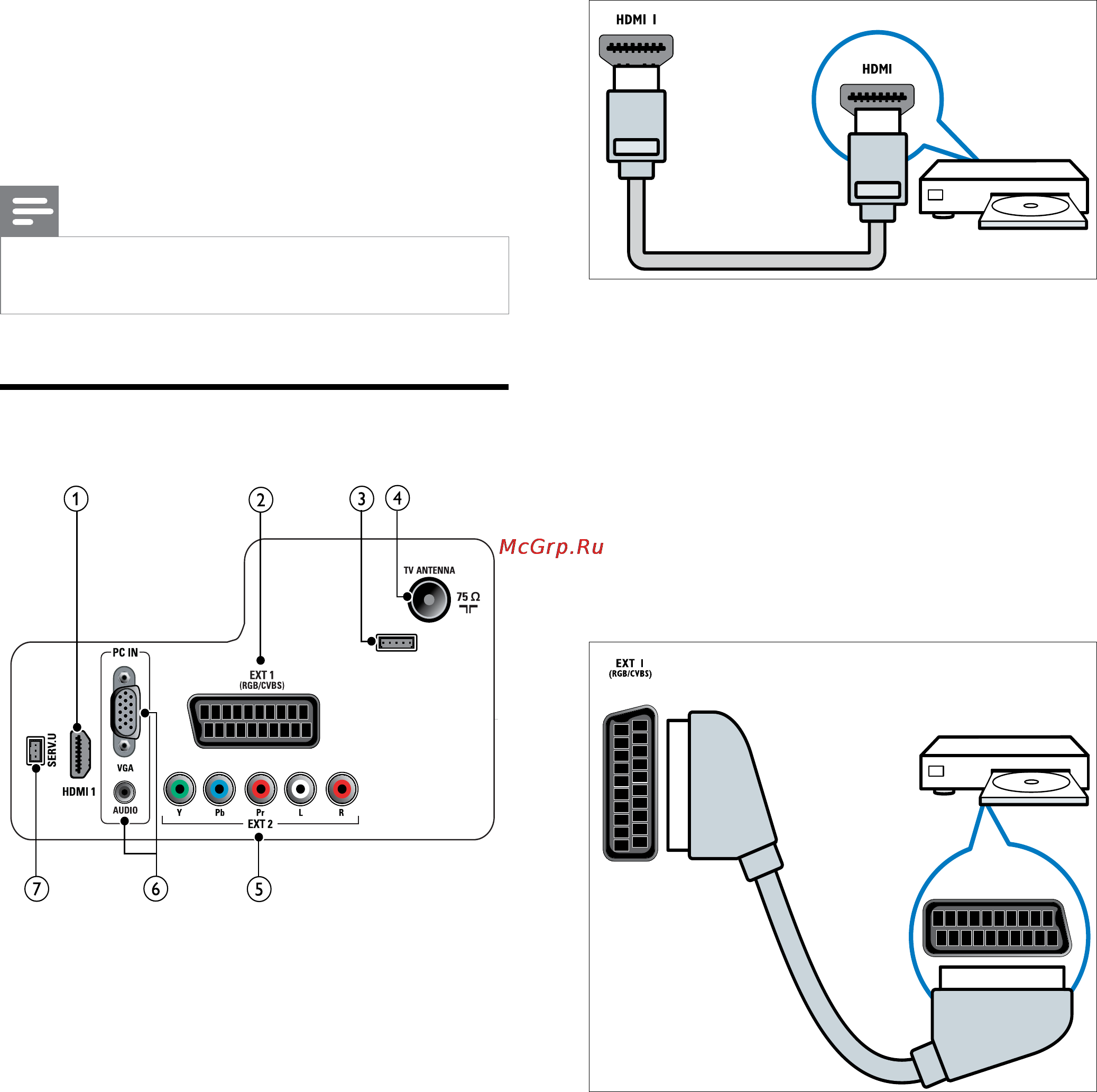 Philips 19PFL3405 [28/43] Подключение устройств