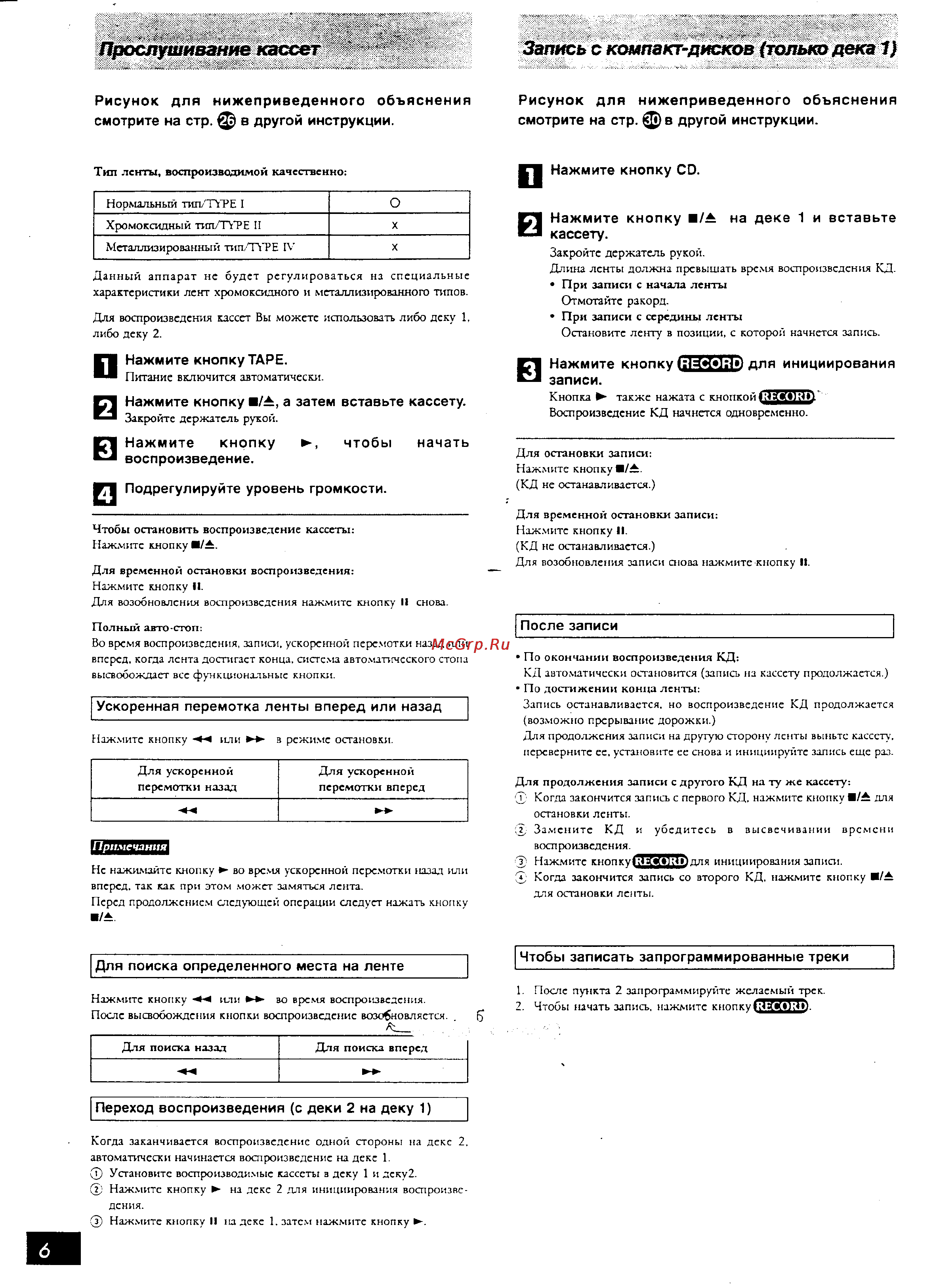 Panasonic SC-AK5 [6/8] Воспроизведение